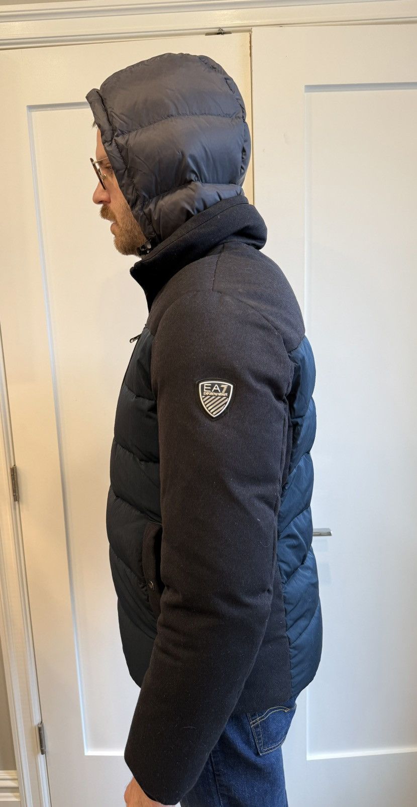 Emporio Armani Navy + Black Emporio Armani Short Down Coat Size US M / EU 48-50 / 2 - 5 Thumbnail