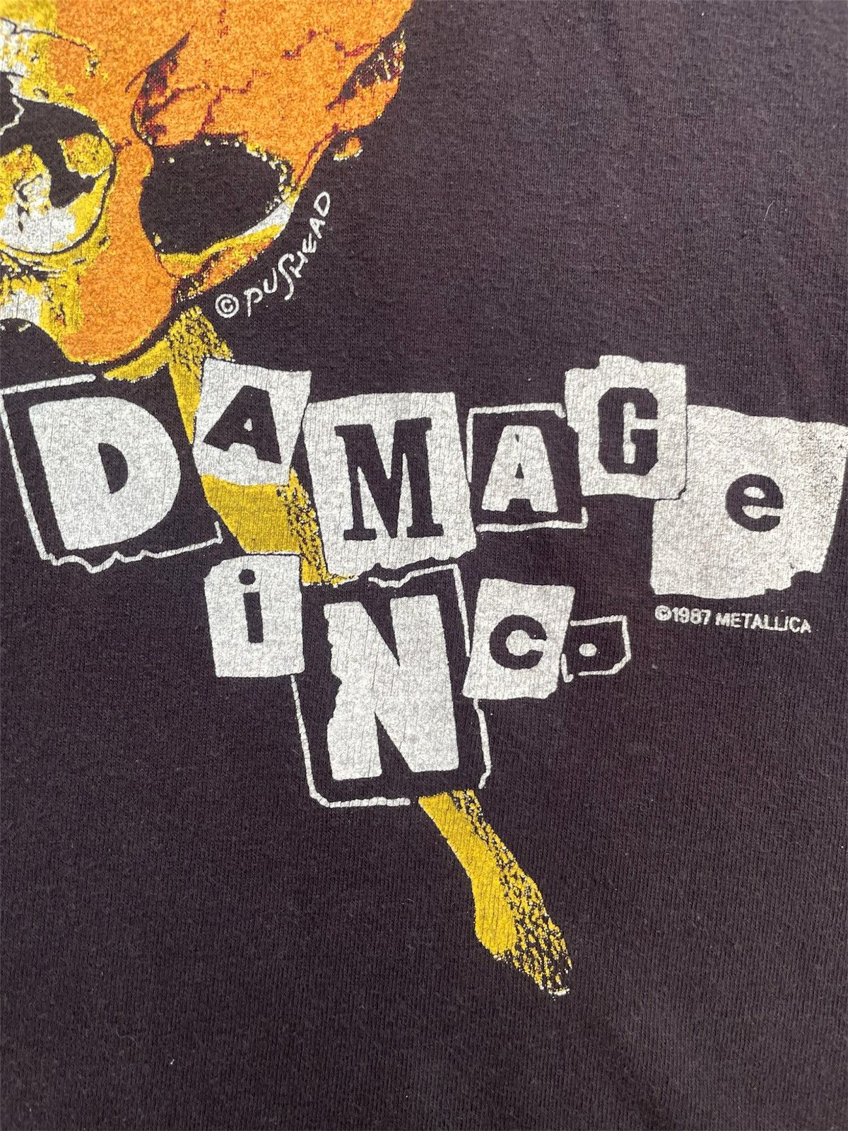 Metallica 1987 Vintage Metalica Damage Inc Tour Shirt Size US M / EU 48-50 / 2 - 4 Thumbnail