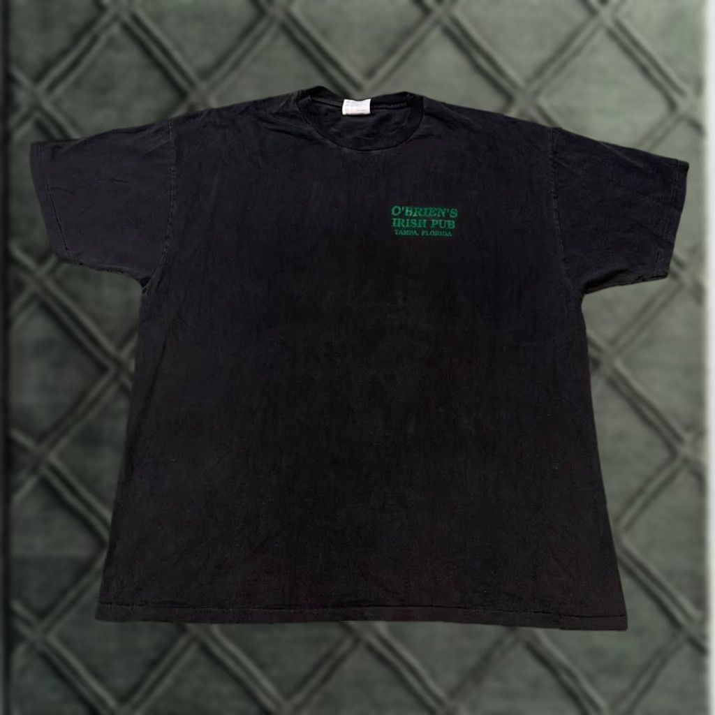 Hanes VINTAGE 90s Hanes Black T-Shirt XL Mens O’Briens’s Irish Pub Tampa Florida St Patrick’s Day Size US XL / EU 56 / 4 - 1 Thumbnail