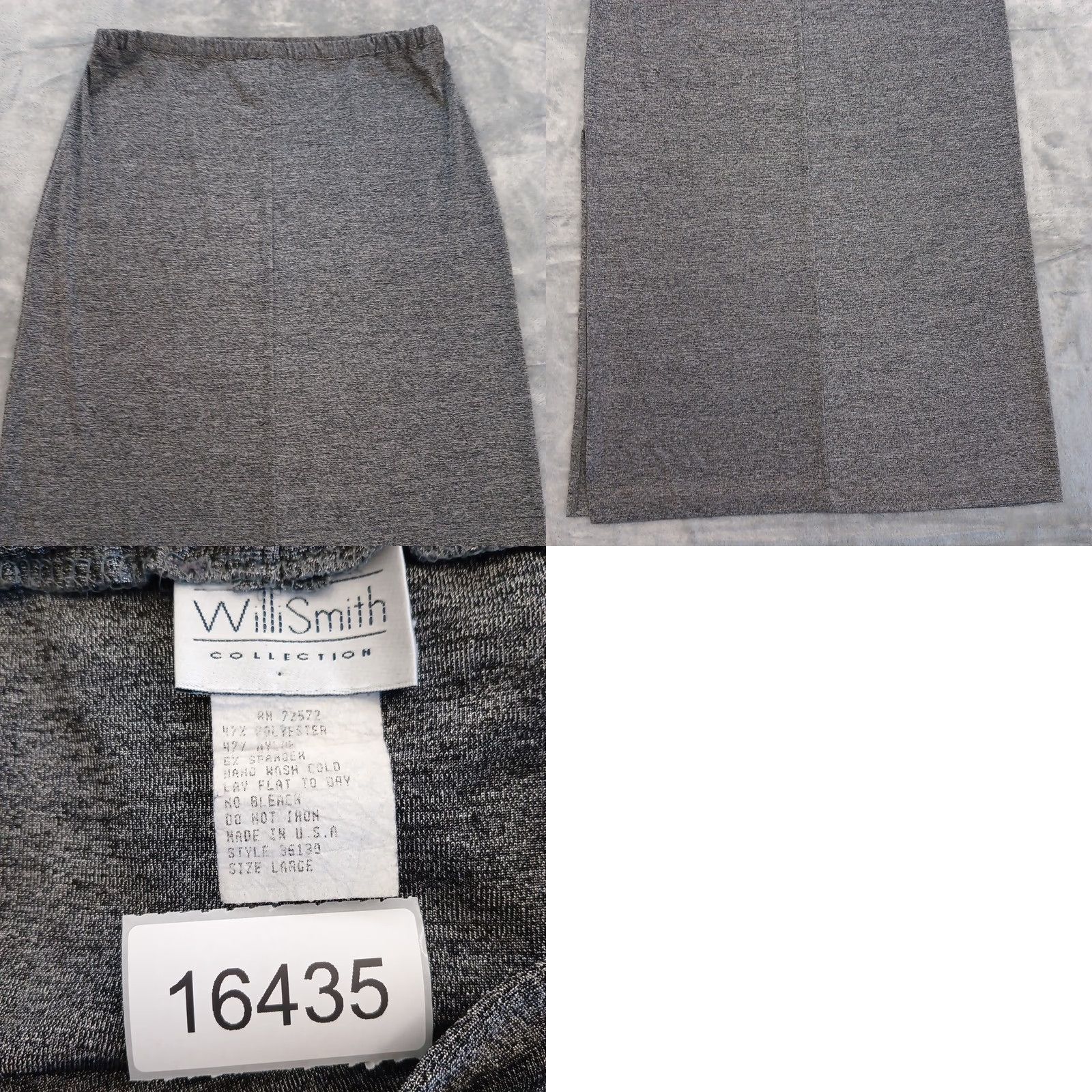 Willi Smith Willi Smith Skirt Long Maxi Gray Pull On Slit Side Elastic Waist Made In USA Women Large L Vintage: No Size 36" / US 14 / IT 50 - 8 Thumbnail