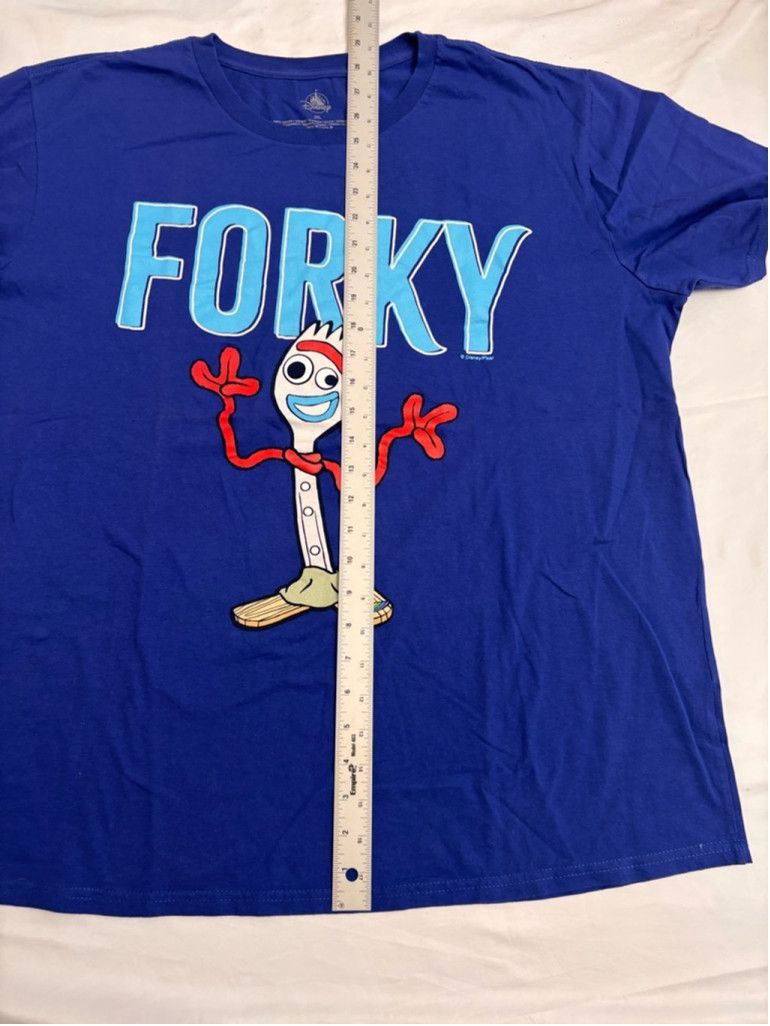 Disney Men's Disney Forky T-shirt Size 2XL Blue Size US XL / EU 56 / 4 - 4 Thumbnail