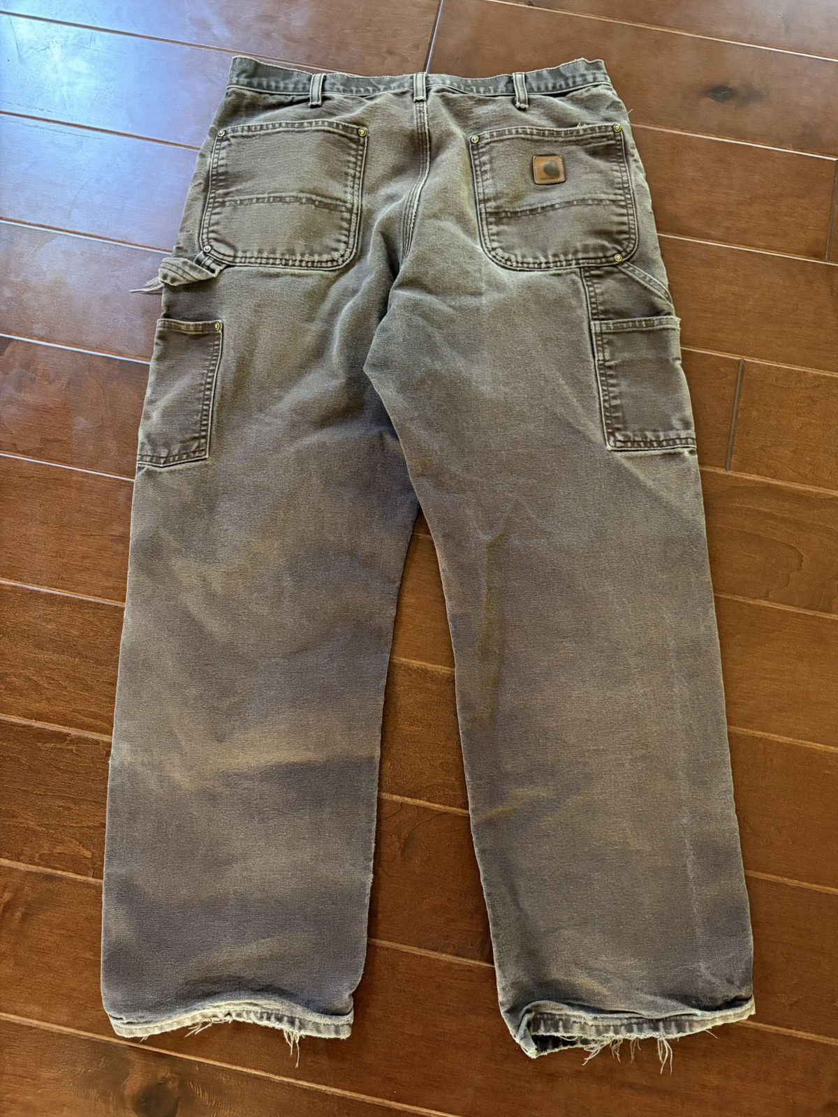 Carhartt Vintage Thrashed Faded Brown Carhartt Double Knee Pants Size US 32 / EU 48 - 3 Thumbnail