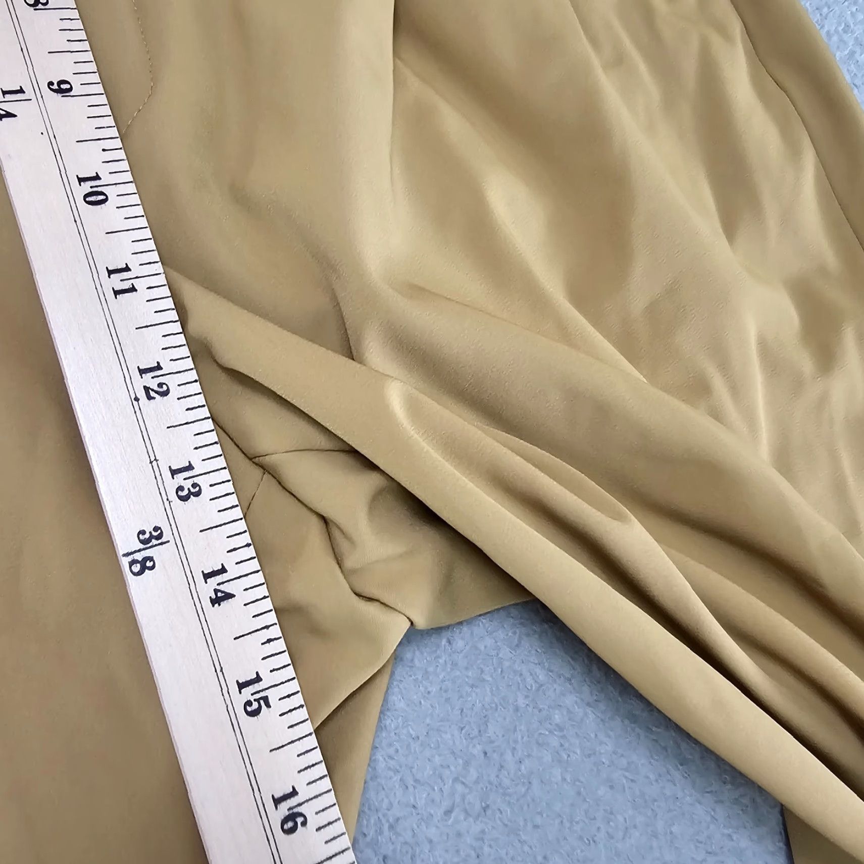 Von Dutch VINTAGE Von Dutch Pants Mens 36x24 Khaki Stretch Straight Pleated Chino Trousers Size US 36 / EU 52 - 5 Thumbnail