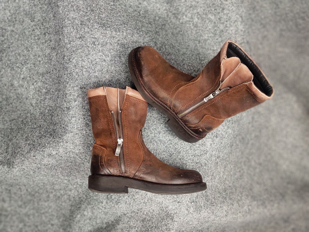 Alberto Fasciani Alberto Fasciani Handmade Luxury Ankle Zip Leather Boots Size US 6 / IT 36 - 17 Thumbnail
