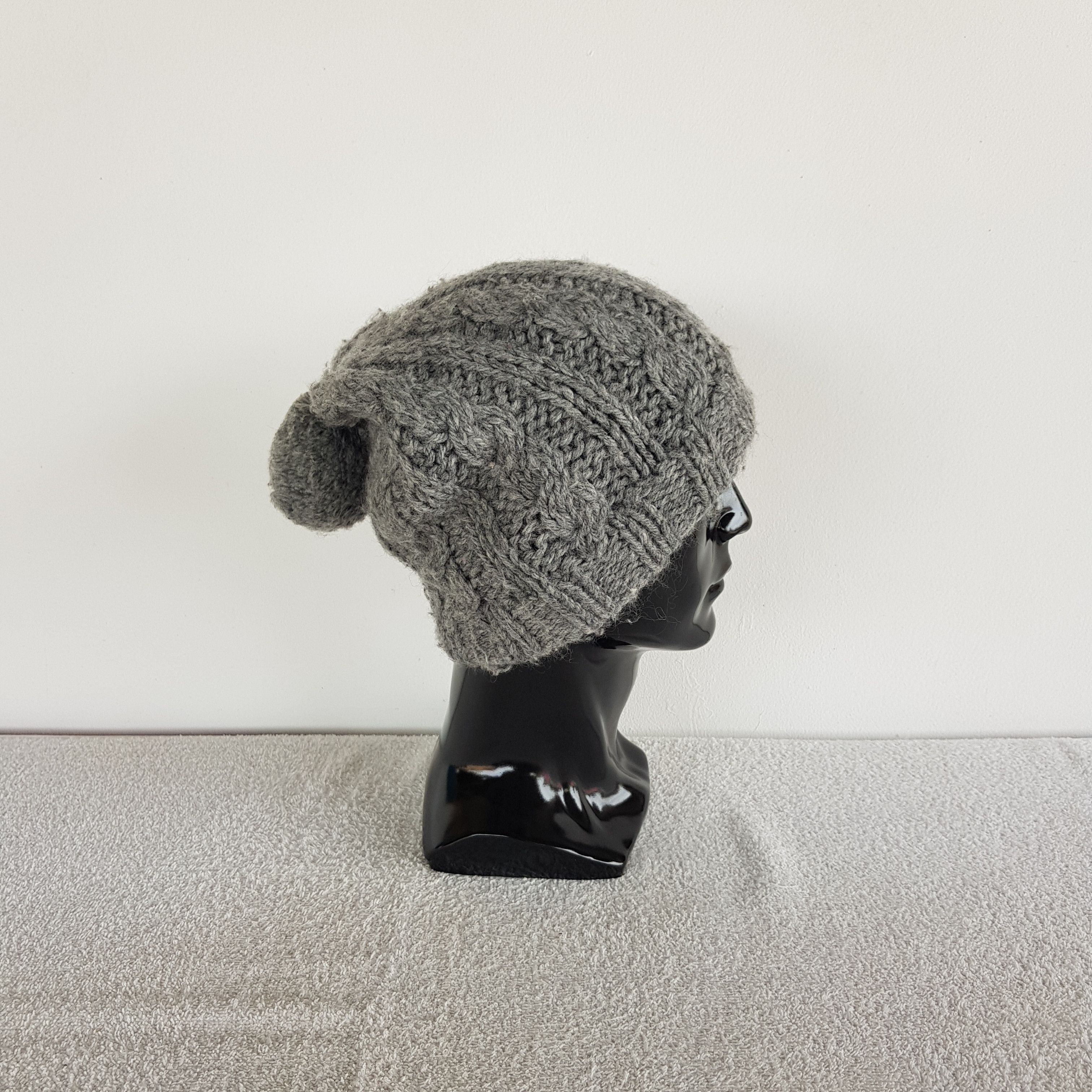 Aran Isles Knitwear Vintage Abercrombie Beanie Y2K Crochet Slouchy Snow Caps Hat Size ONE SIZE - 3 Thumbnail