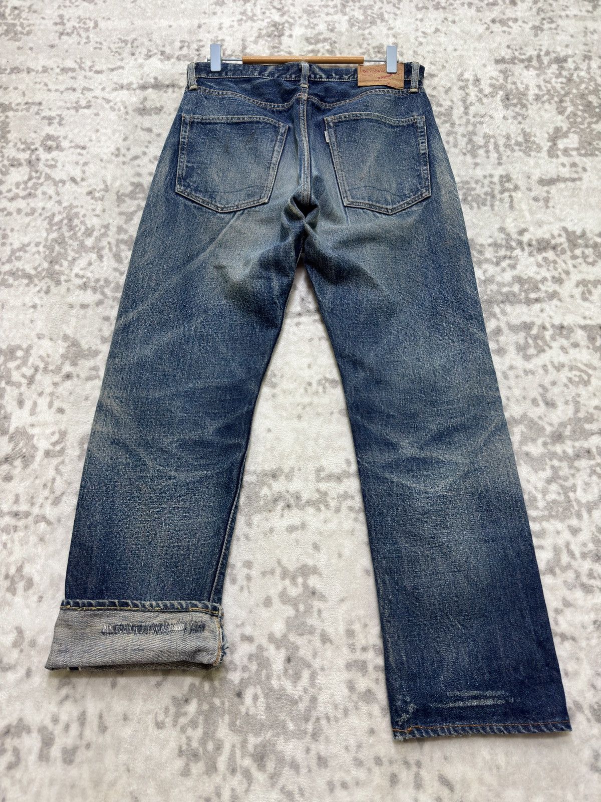 Orslow Vintage orSlow Selvedge Button Fly Claw Mark Fade Distressed Size US 31 - 2 Thumbnail