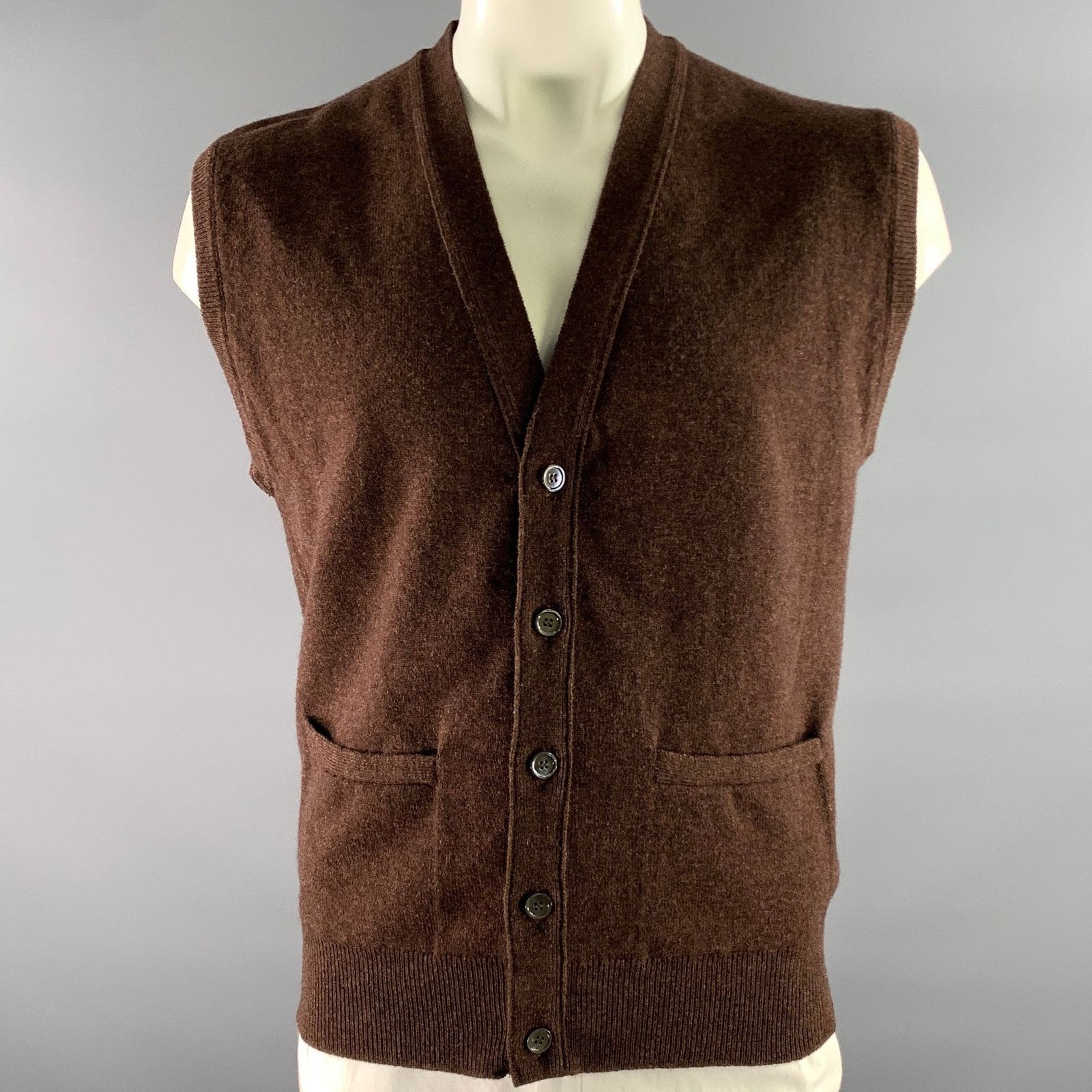O'Connell's O'CONNELL'S Size M Brown Wool Oversized Vest Size US M / EU 48-50 / 2 - 1 Thumbnail