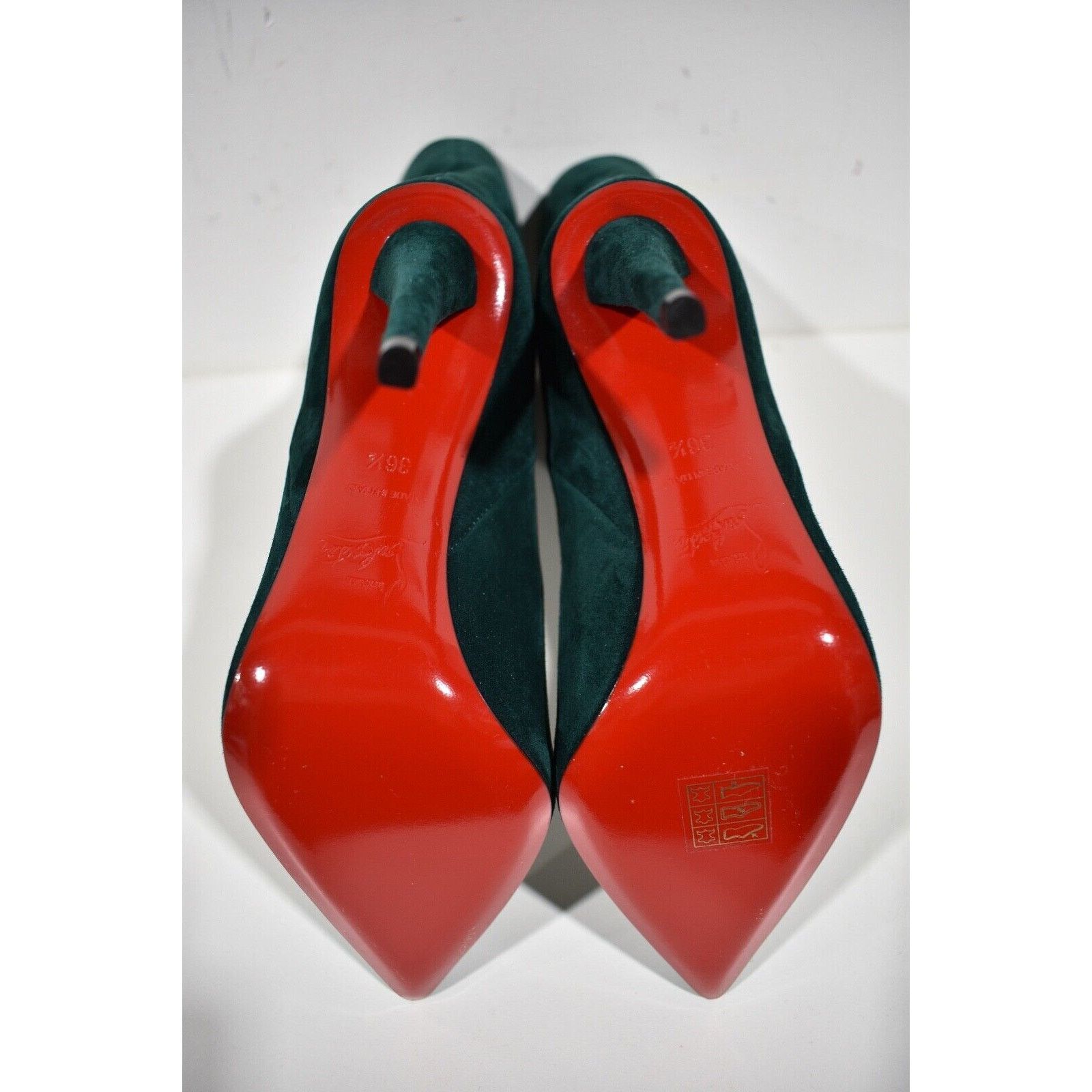 Christian Louboutin Christian Louboutin Astrilarge Booty 100 Vosges Green Suede Size US 5 / IT 35 - 12 Thumbnail
