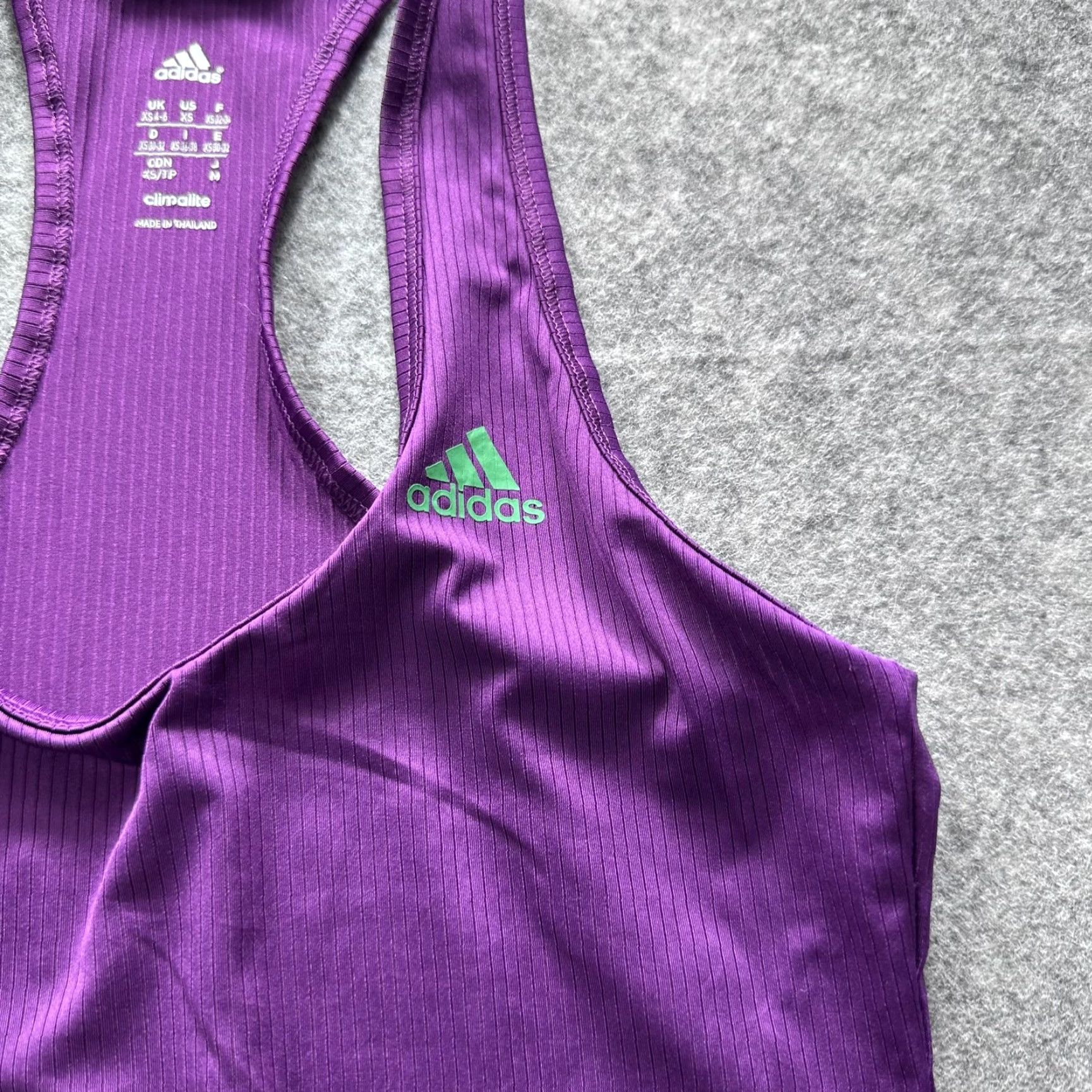 Adidas Adidas Tank Top Womens XS Purple Climalite Racerback Athletic Running Workout - Womens Tank Top, XS, Purple, Sleeveless, Athletic Size XS / US 0-2 / IT 36-38 - 2 Thumbnail