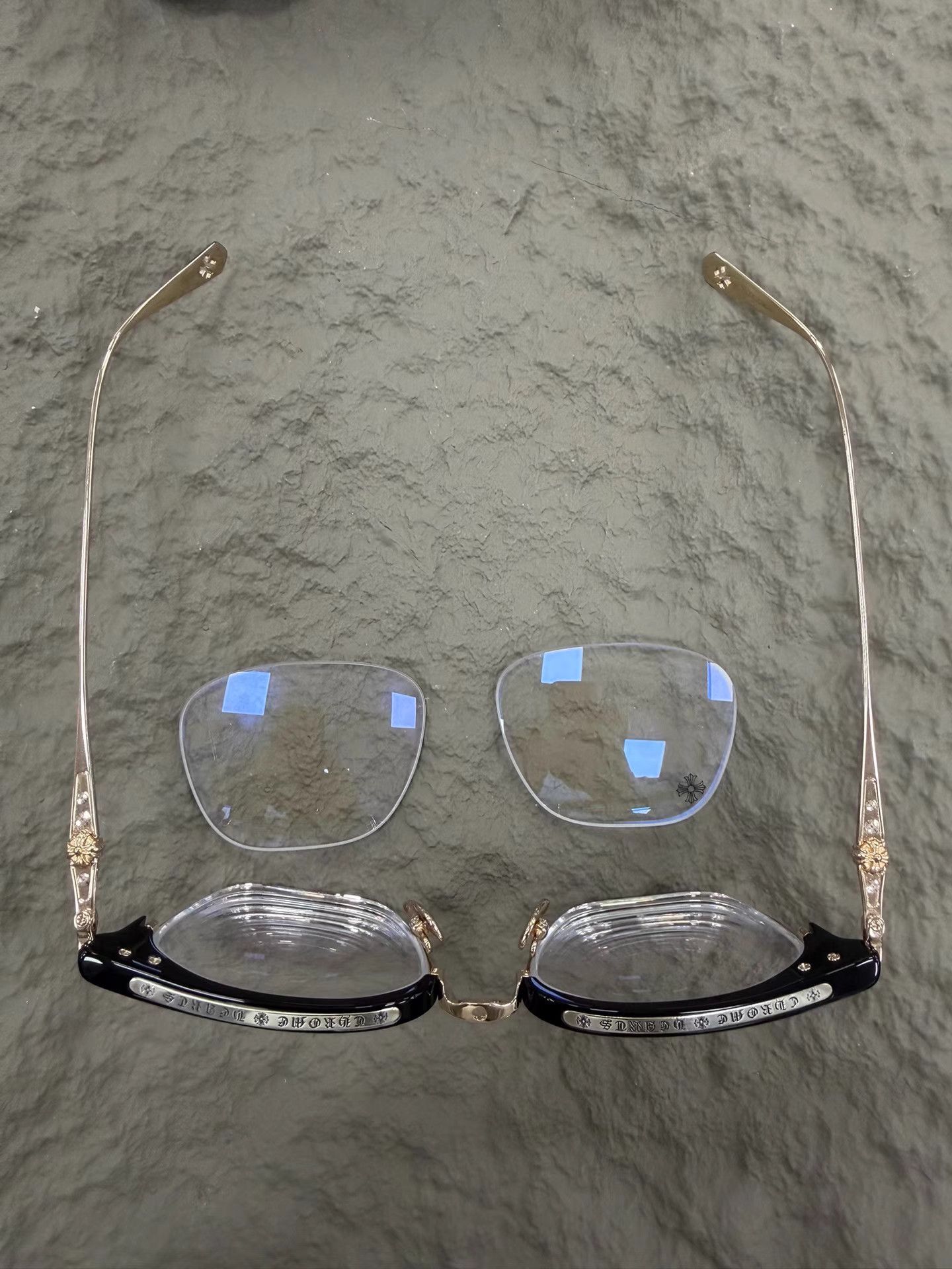 Chrome Hearts Chrome Hearts SLUNTRADICTION Eyeglasses (Black/Gold) Size ONE SIZE - 3 Thumbnail