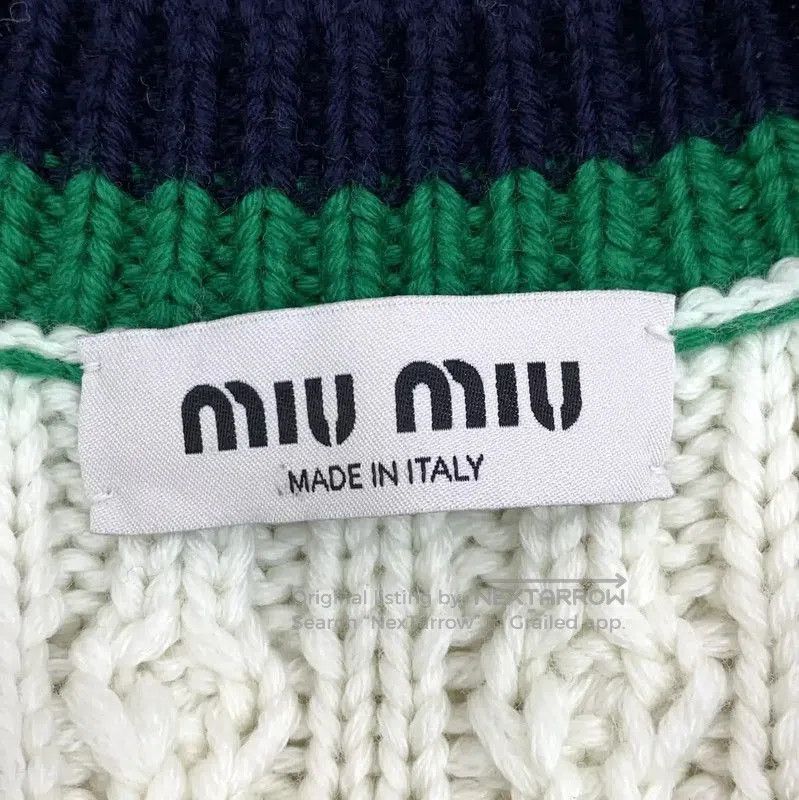 Miu Miu Miu Miu Cream Cable Knit Pullover Vest . Size S / US 4 / IT 40 - 5 Thumbnail
