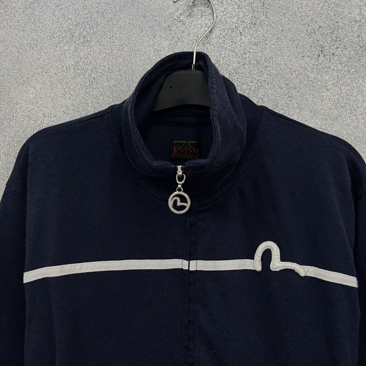 Evisu Men’s Evisu Wool Mock Turtleneck Full Zip Embroidered Sz: L Size US L / EU 52-54 / 3 - 4 Thumbnail