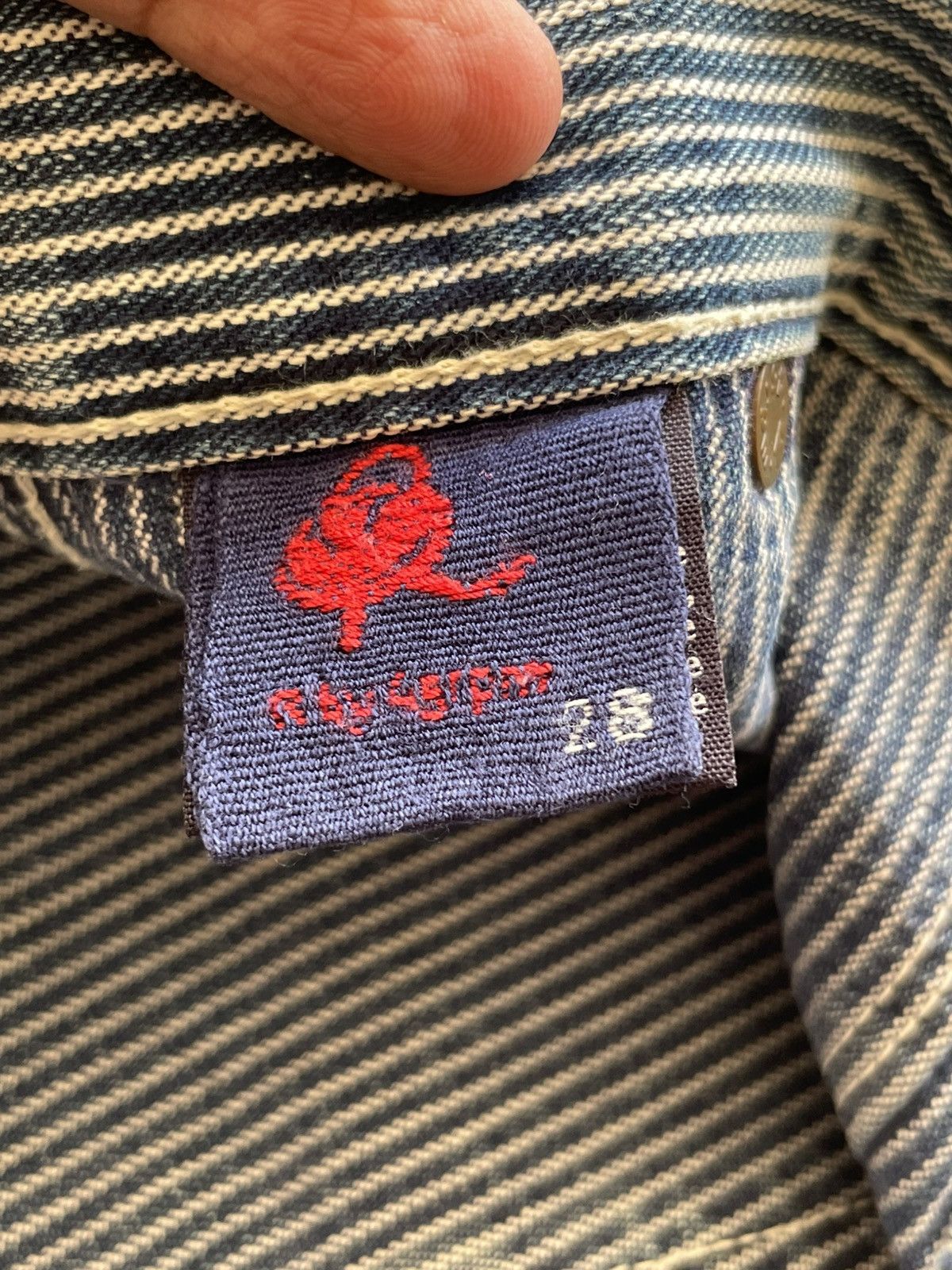45rpm × Japanese Brand × Vintage 45rpm Hickory Stripe Work Cotton Pants Size US 30 / EU 46 - 5 Thumbnail