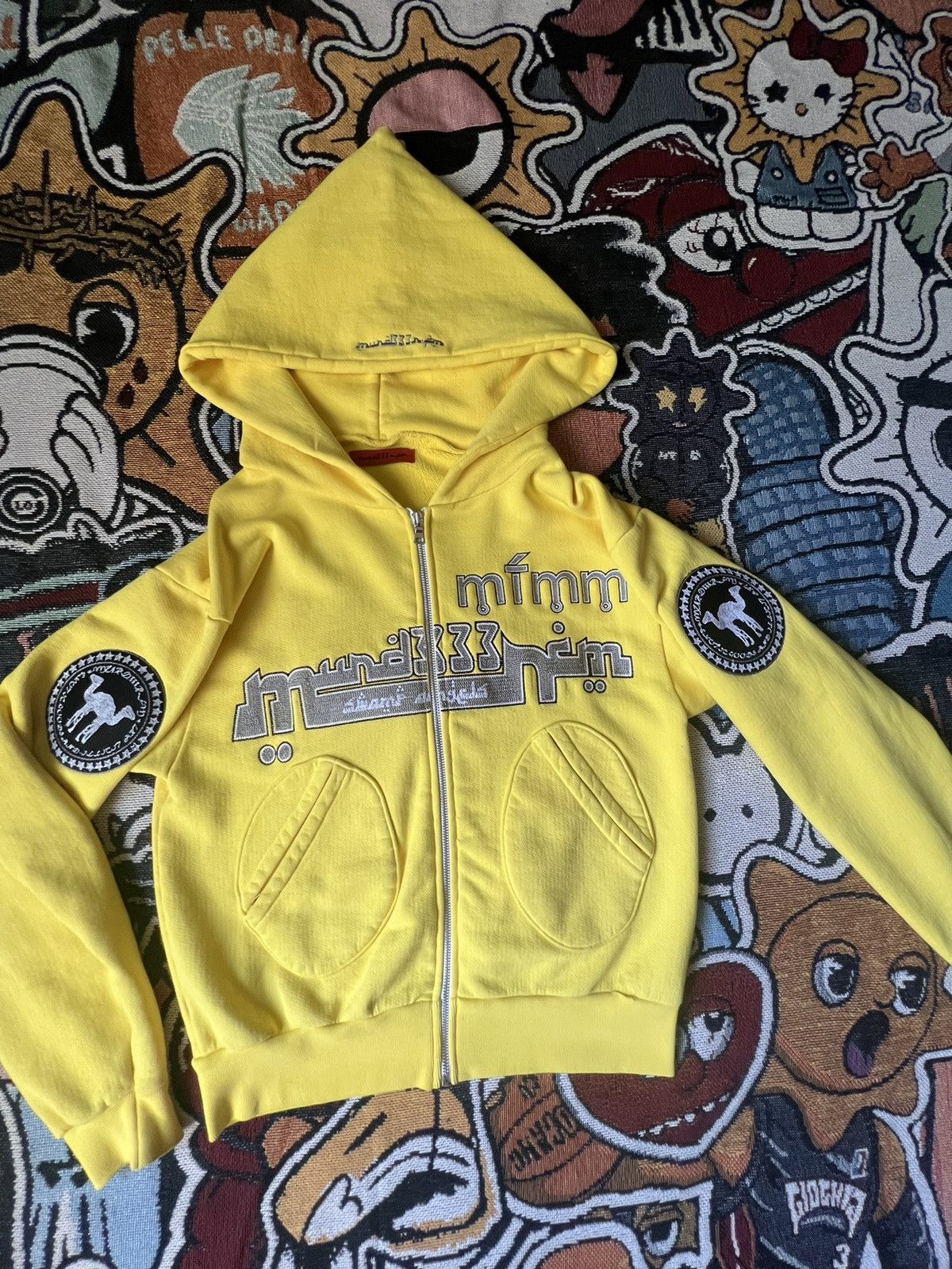 Designer × Japanese Brand × murd333r.fm Murd333r.Fm ‘🎫Yellow🎫’ (Swamp Angels) 🦟Hoodie Size US S / EU 44-46 / 1 - 2 Thumbnail