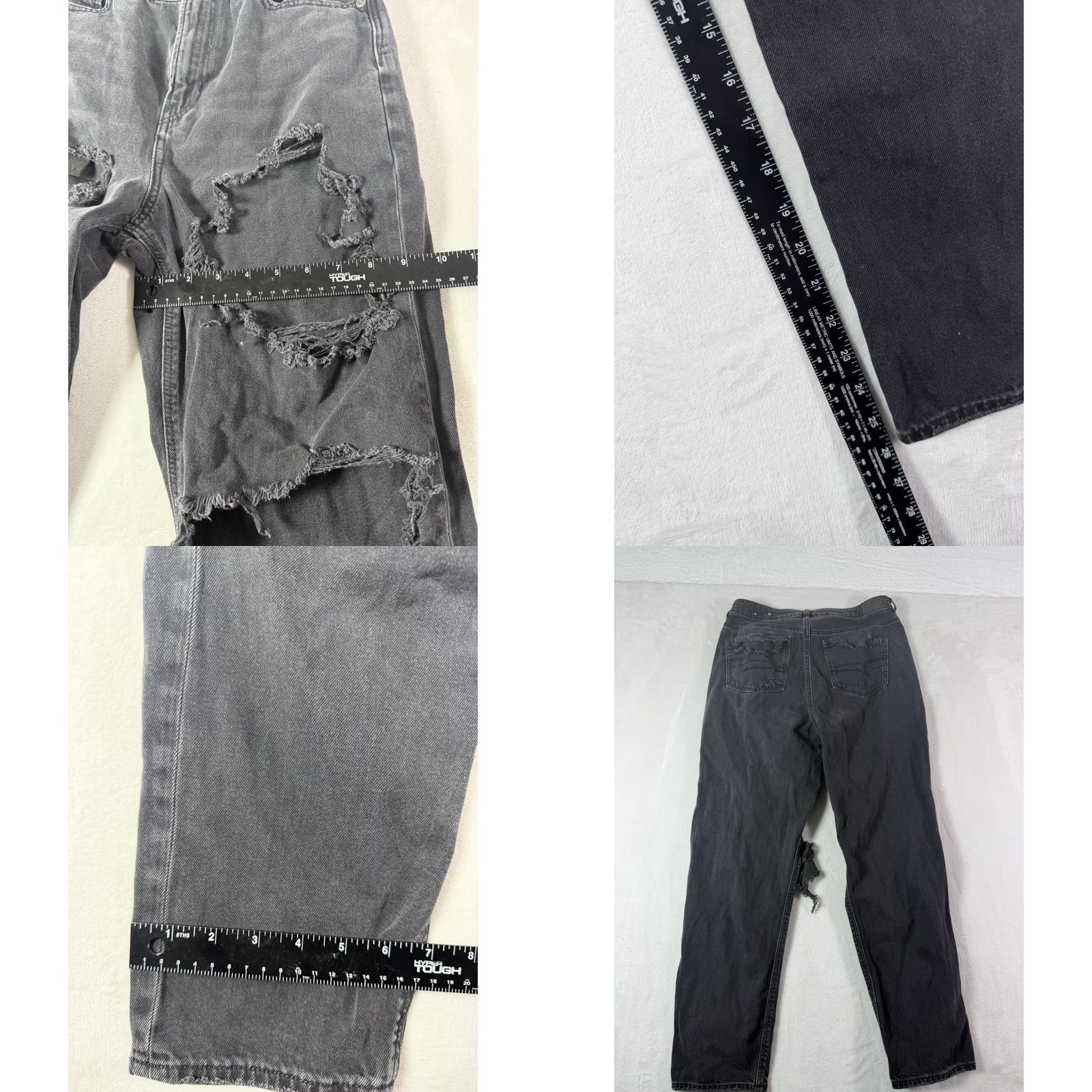 American Eagle Outfitters American Eagle Outfitters Jeans Women’s Regular 10 Black Denim Distressed Skinny 5-Pocket Stretch Vintage 90s Grunge Preppy Mens Womens Girls Size 32" / US 10 / IT 46 - 9 Thumbnail