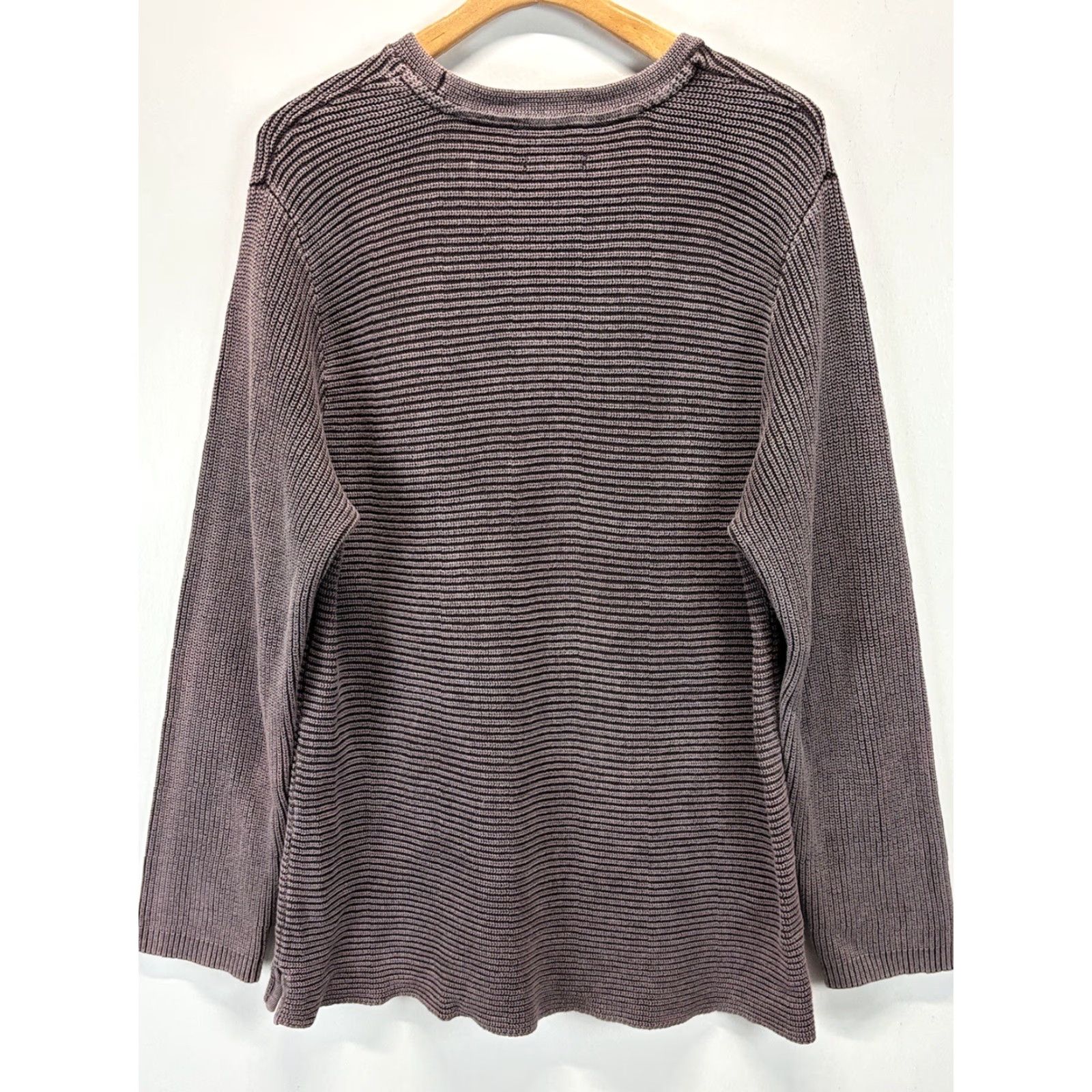 Carbon2Cobalt Carbon 2 Cobalt Ribbed Waterman Sweater Mens XL Crew Neck Pullover Knitted Knit Classic Outdoor Preppy Vintage Wash Cotton Brown/Purple Size US XL / EU 56 / 4 - 3 Thumbnail