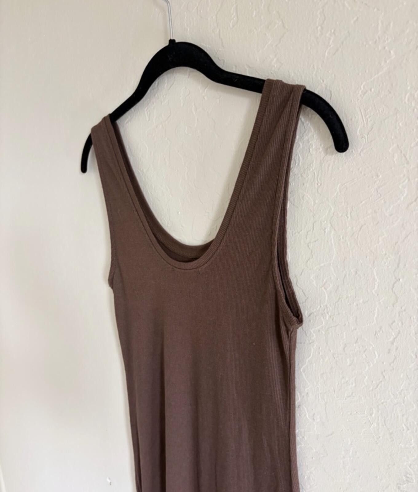 Other Ambiance Sleeveless Ribbed Midi Dress in Browny Size L / US 10 / IT 46 - 4 Thumbnail