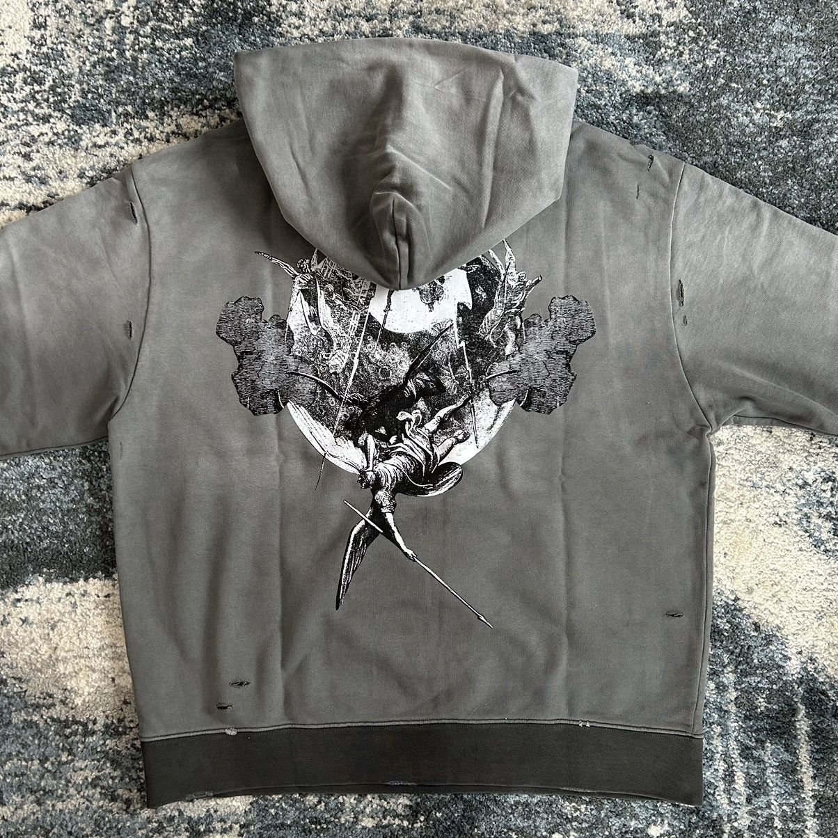 Revenge KOSUKE KAWAMURA DiSTRESSED GLiTCH LOGO HOODiE SWEATSHiRT Size US XL / EU 56 / 4 - 17 Thumbnail