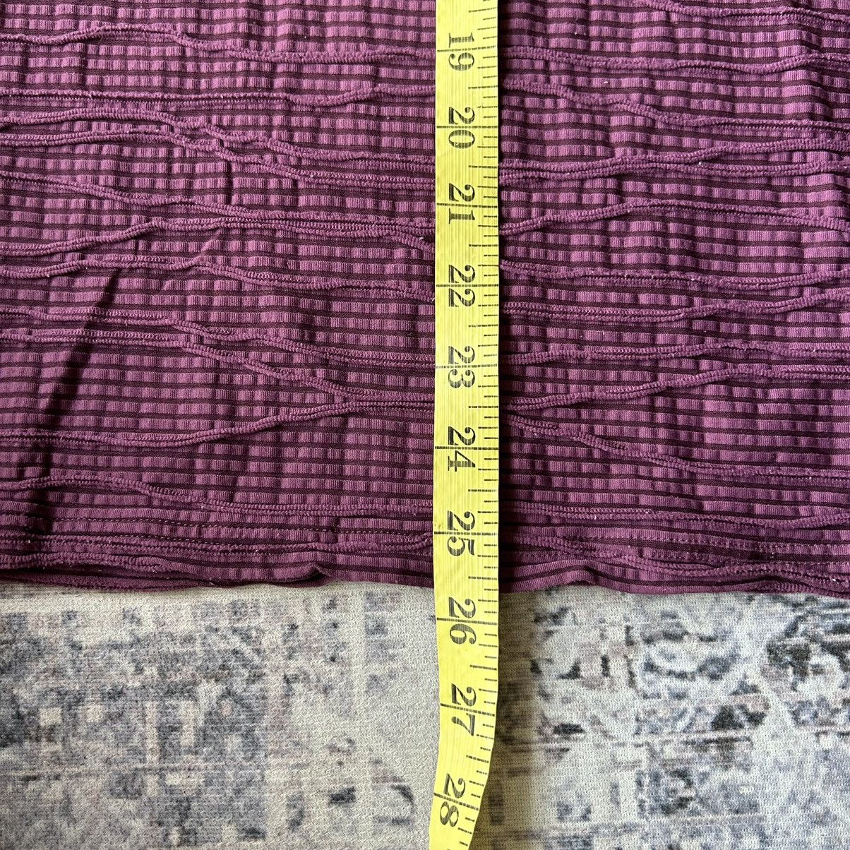 Tornado Mart Tornado Mart Burgundy Long Sleeved Textured Top Size US S / EU 44-46 / 1 - 10 Thumbnail