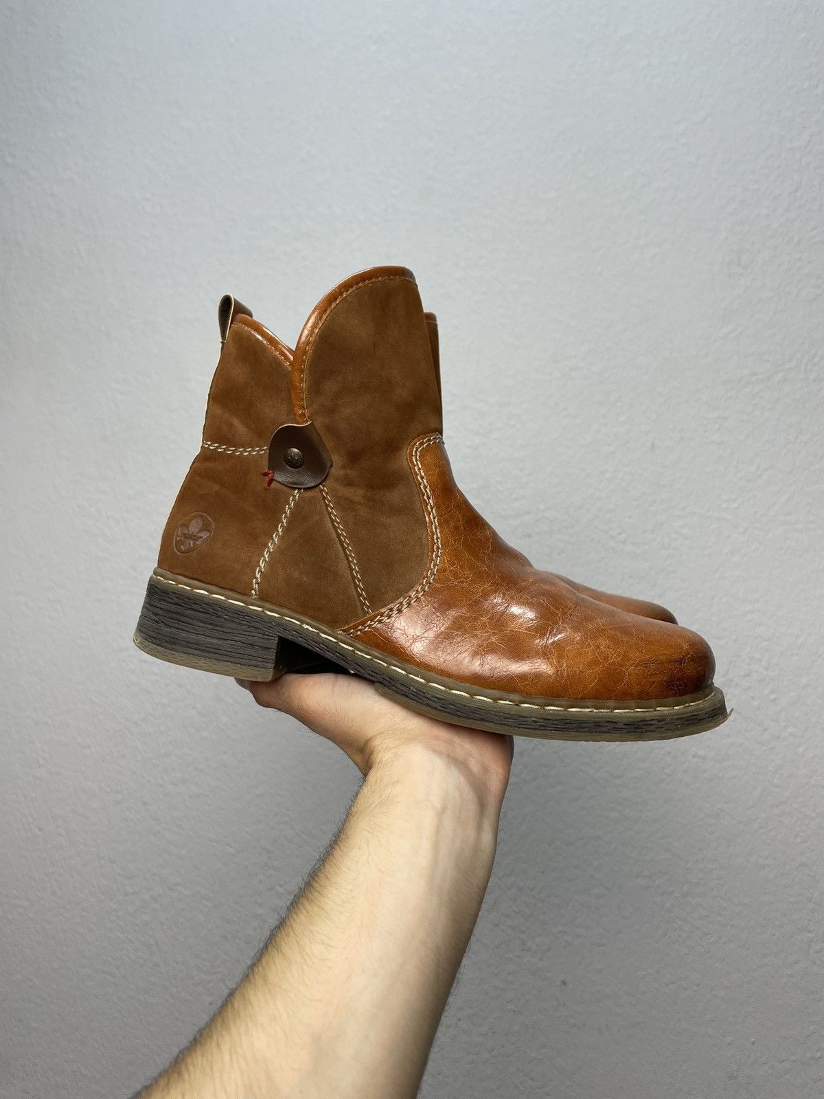 If Six Was Nine Vintage Italian AS 98 Vibe Guidi Style Leather Biker Boots Size US 8 / EU 41 - 2 Thumbnail