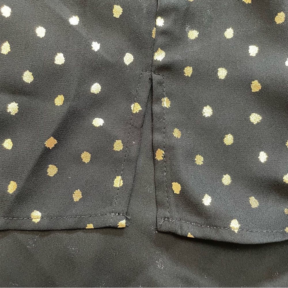 Other NWT New Lane Bryant Black Gold Polka Dots Blouse Size 22 Size 3XL / US 20-22 - 7 Thumbnail
