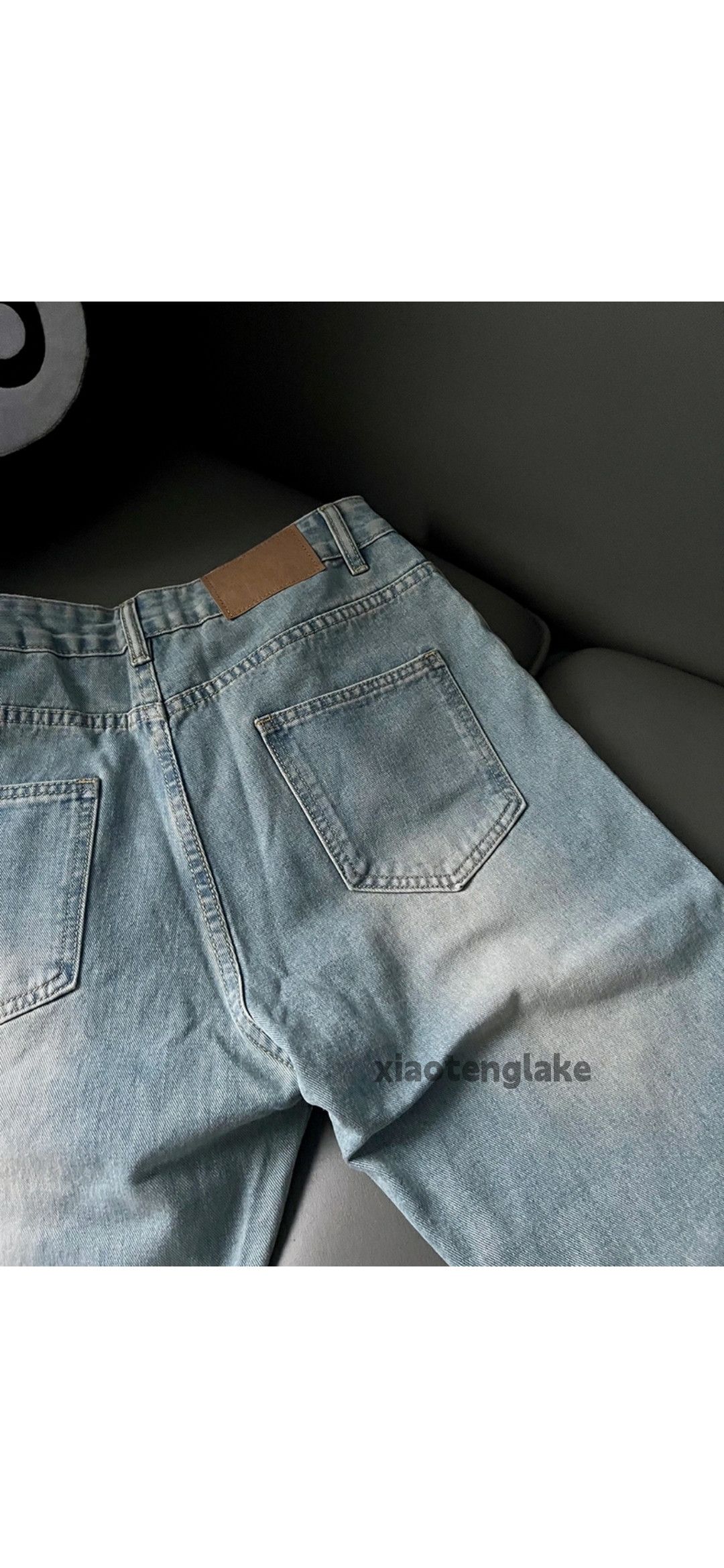 Jean × Vintage washed faded y2k patchwork hiphop yuppie jeans Size US 32 / EU 48 - 3 Thumbnail