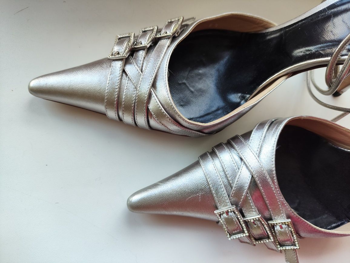 Versace Vintage Gianni Versace Metallic High Heels Leather boots Size US 6.5 / IT 36.5 - 1 Thumbnail