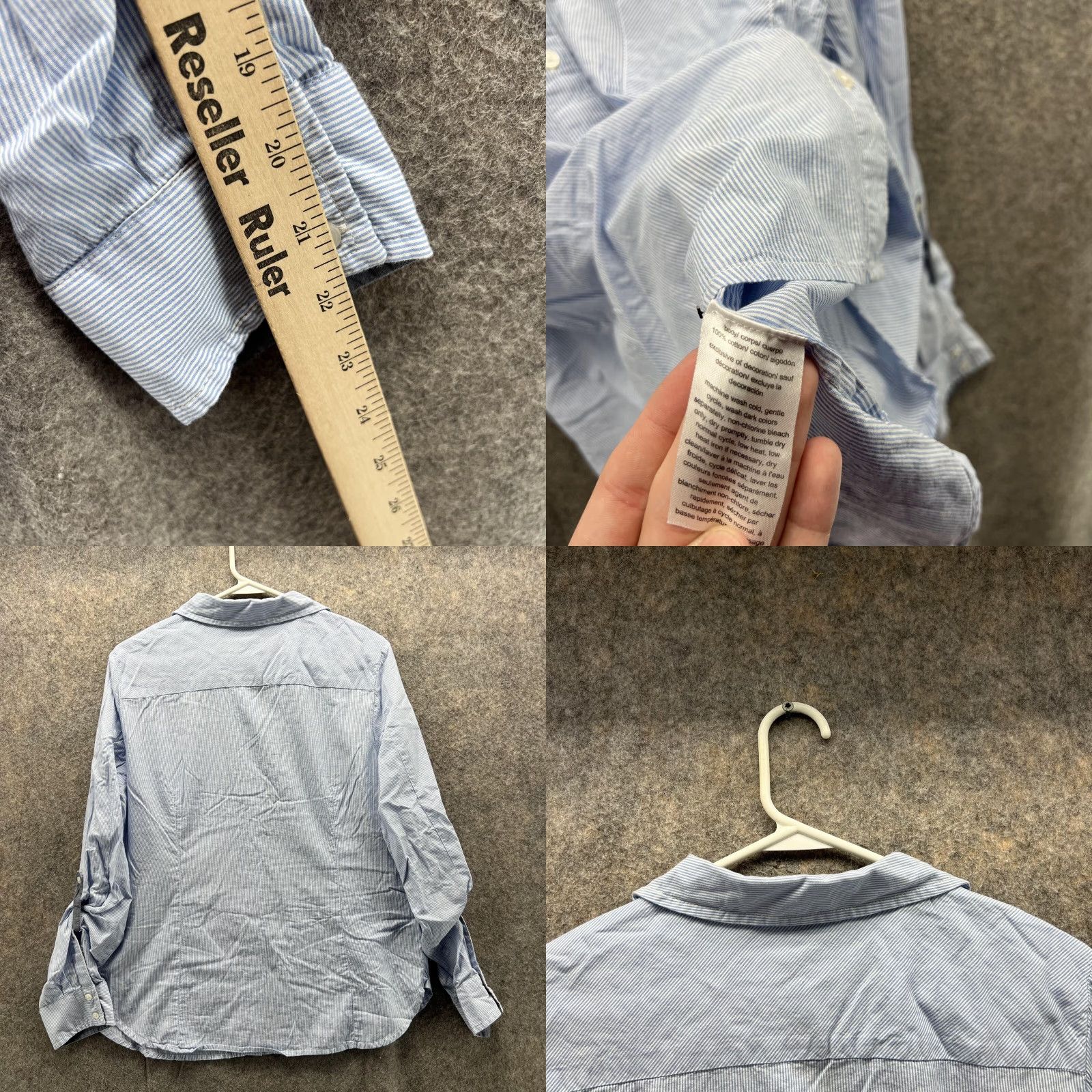Tommy Hilfiger Tommy Hilfiger Shirt Women Medium Blue Striped Button-Down Collared Casual Preppy Timewear All Seasons Vintage: No Size M / US 6-8 / IT 42-44 - 8 Thumbnail