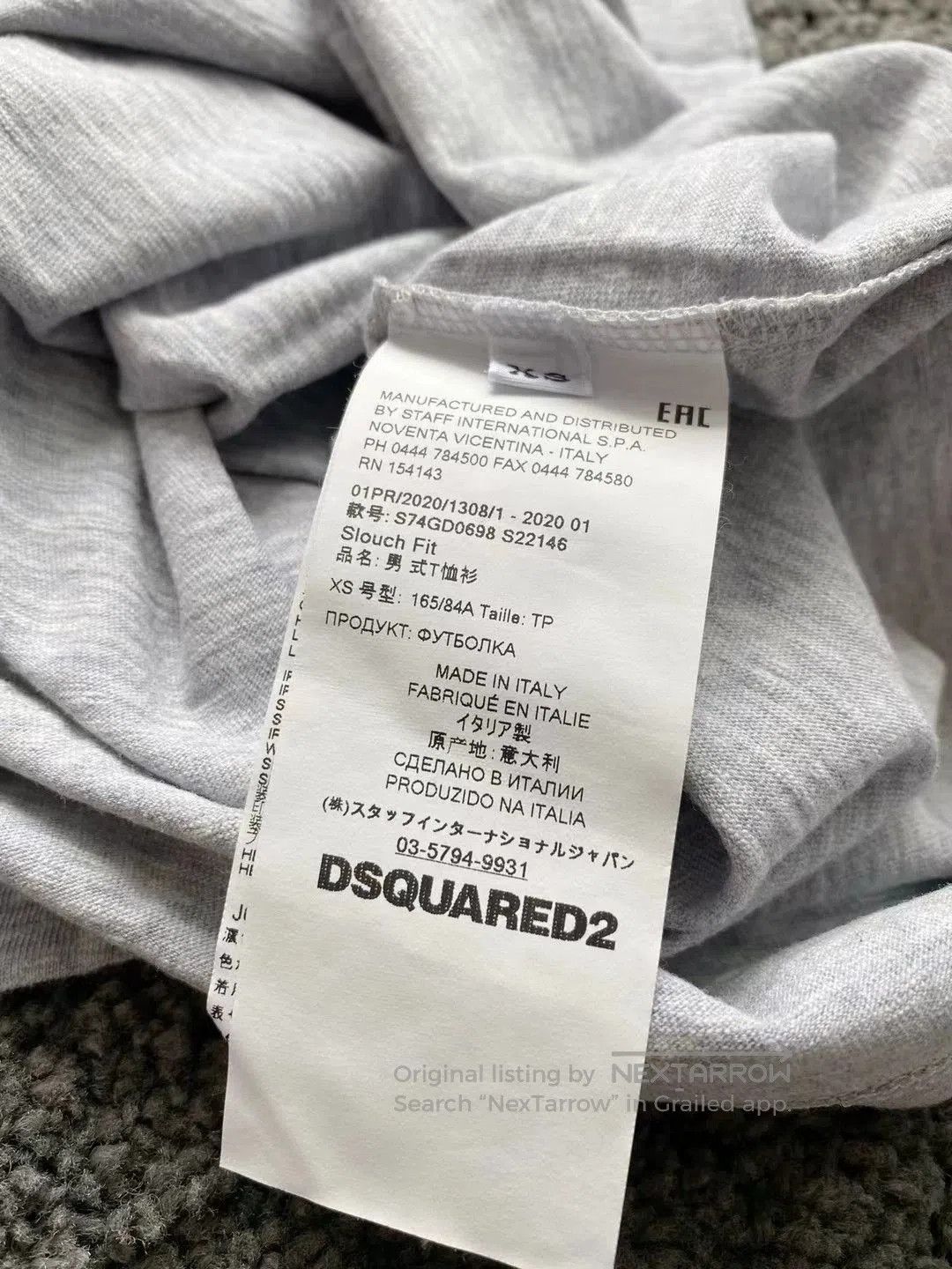 Dsquared2 Dsquared2 Gray Oversized T-Shirt. Size US XS / EU 42 / 0 - 4 Thumbnail