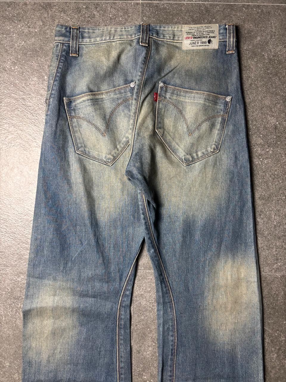 Levi's 2000s Levis Engineered Twisted Mud-Washed Jeans Size US 30 / EU 46 - 10 Thumbnail