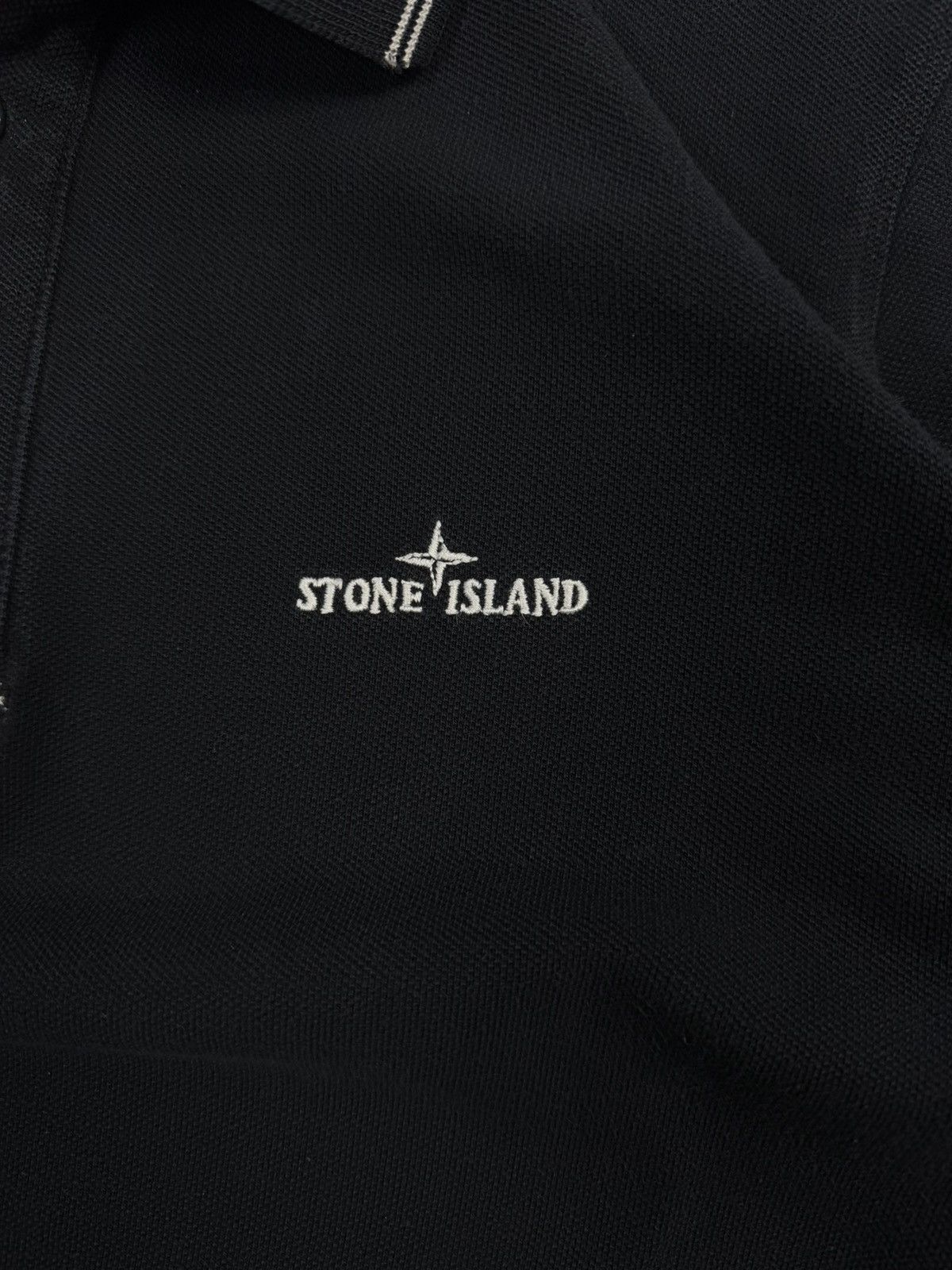 Stone Island Stone Island Vintage Long Sleeve Polo Shirt Navy S Size US S / EU 44-46 / 1 - 8 Thumbnail