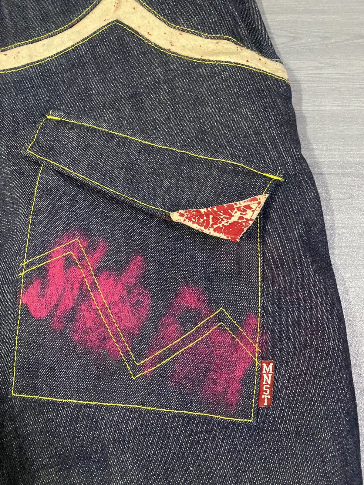Japanese Brand Rare Monsteat by Momotaro Baggy Denim Jeans Size US 36 / EU 52 - 22 Thumbnail