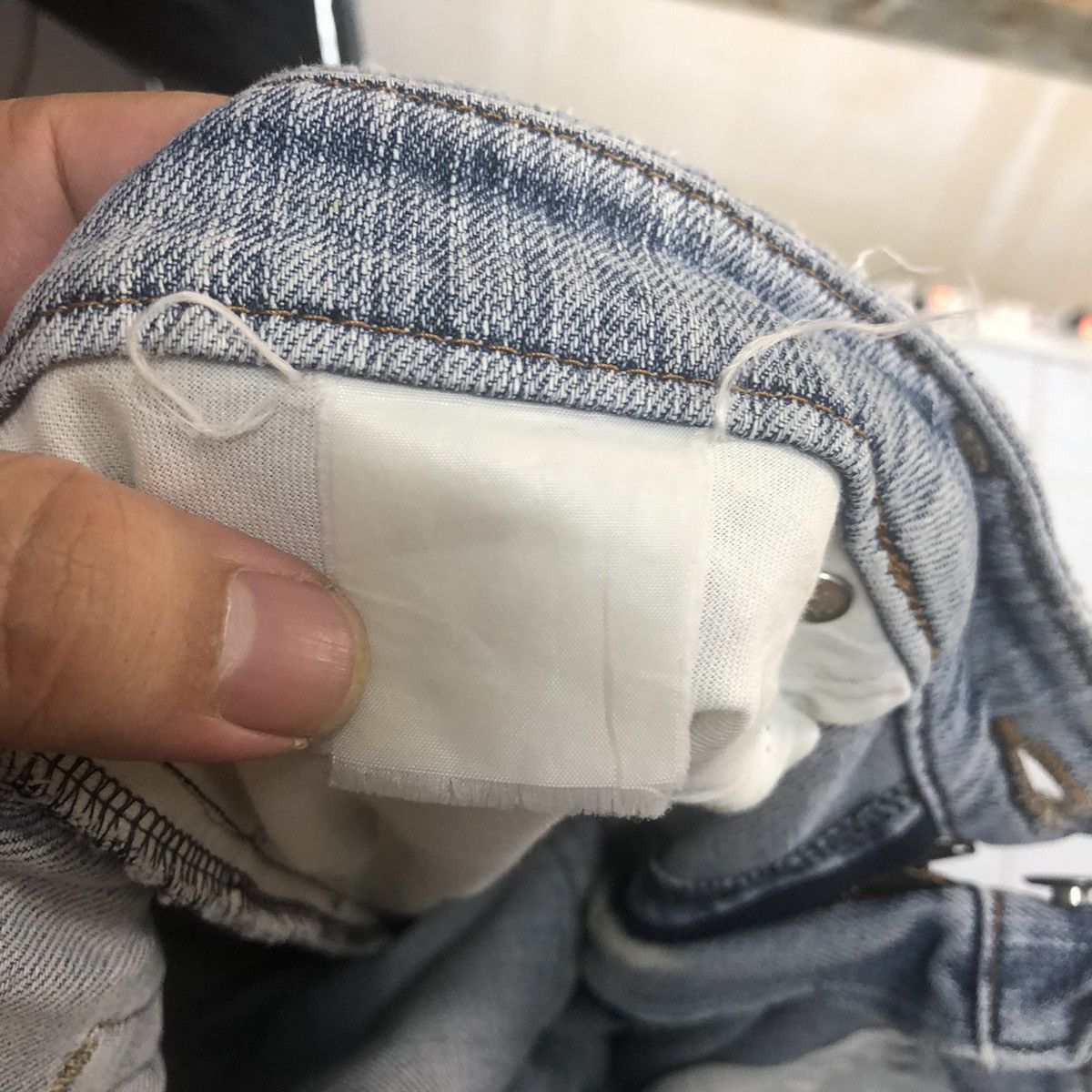 Vintage Bobson vintage Blue Denim Pants #A1393 Size US 35 - 20 Thumbnail