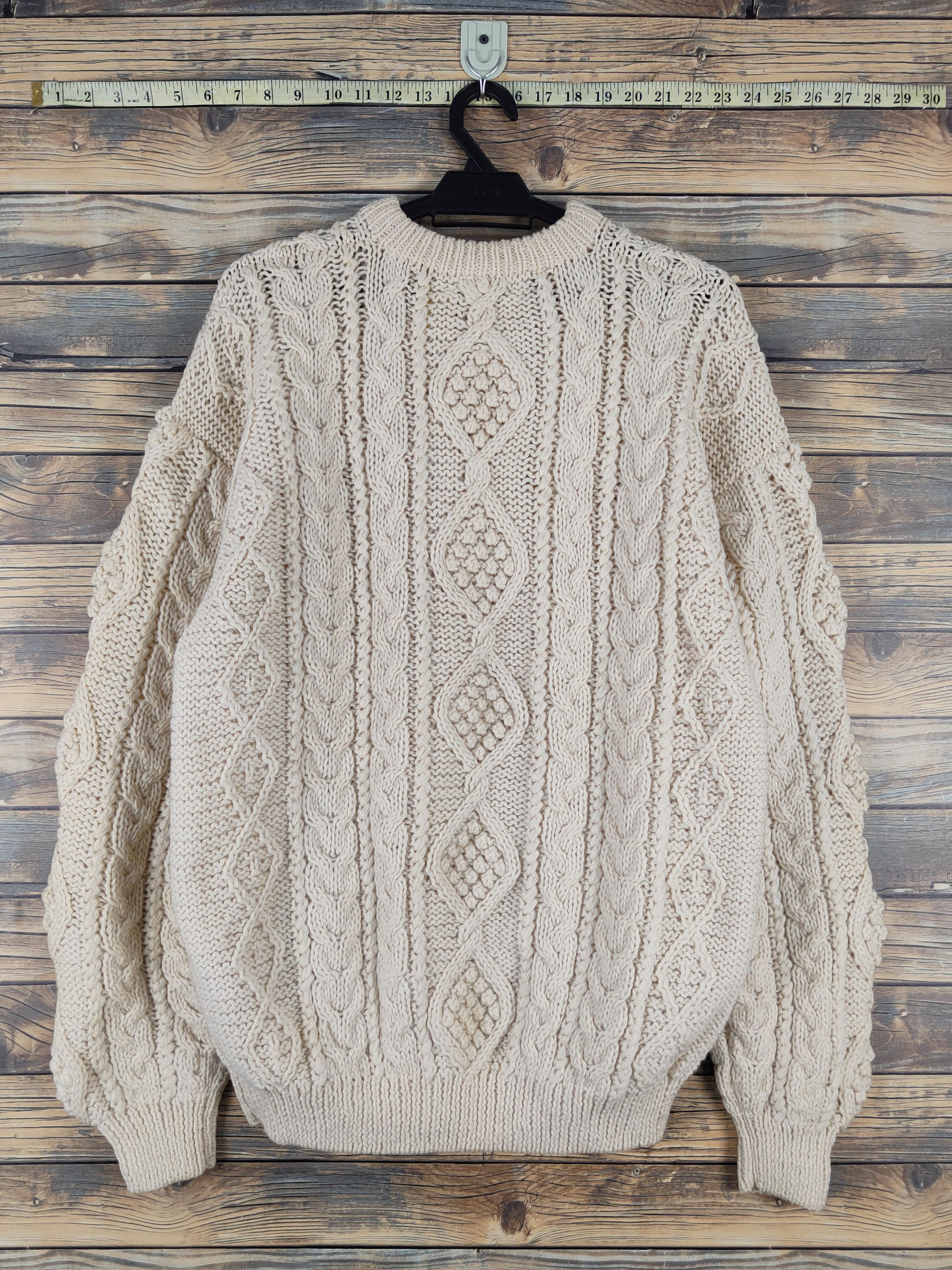 Vintage Gem Bony wool cable Knitwear Sweaters sweatshirt #W1558 Size US L / EU 52-54 / 3 - 7 Thumbnail