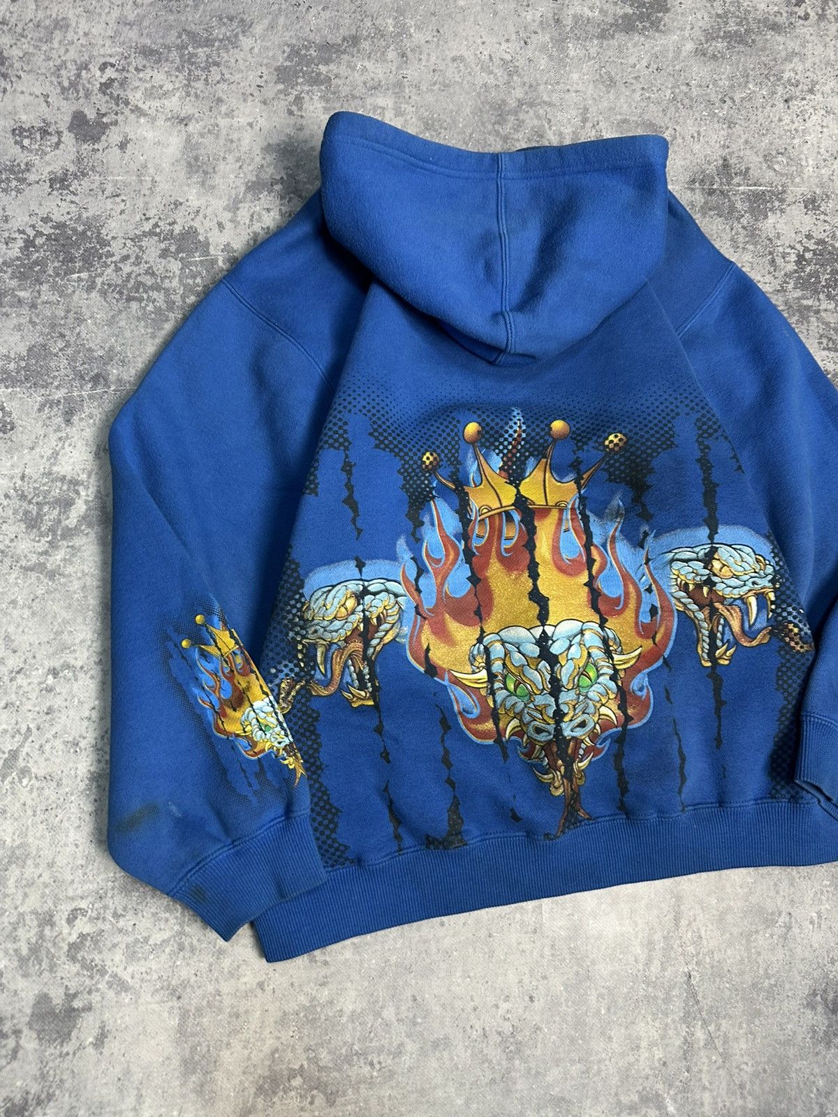 JNCO Vintage Y2K JNCO jeans crown blue hoodie sweatshirt Size US XL / EU 56 / 4 - 13 Thumbnail