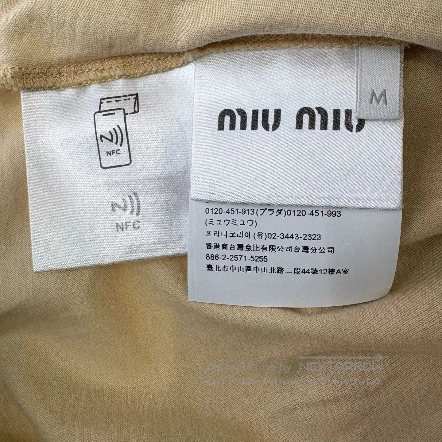 Miu Miu MIUMIU Layered Logo Long-sleeve T-shirt. Size M / US 6-8 / IT 42-44 - 4 Thumbnail
