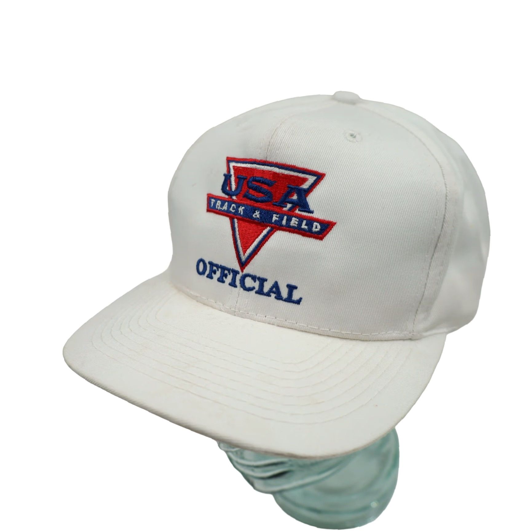 Vintage VINTAGE USA Track & Field Officials Hat White Snapback One Size Men Os 90s Holiday? Size ONE SIZE - 2 Thumbnail