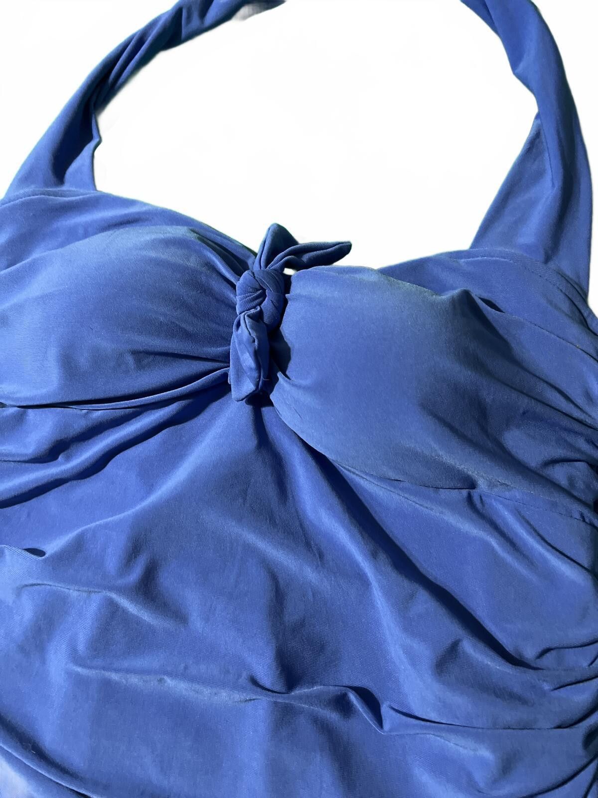 Other Magicsuit Blue Halter Ruched Swimdress 16 Size ONE SIZE - 3 Thumbnail