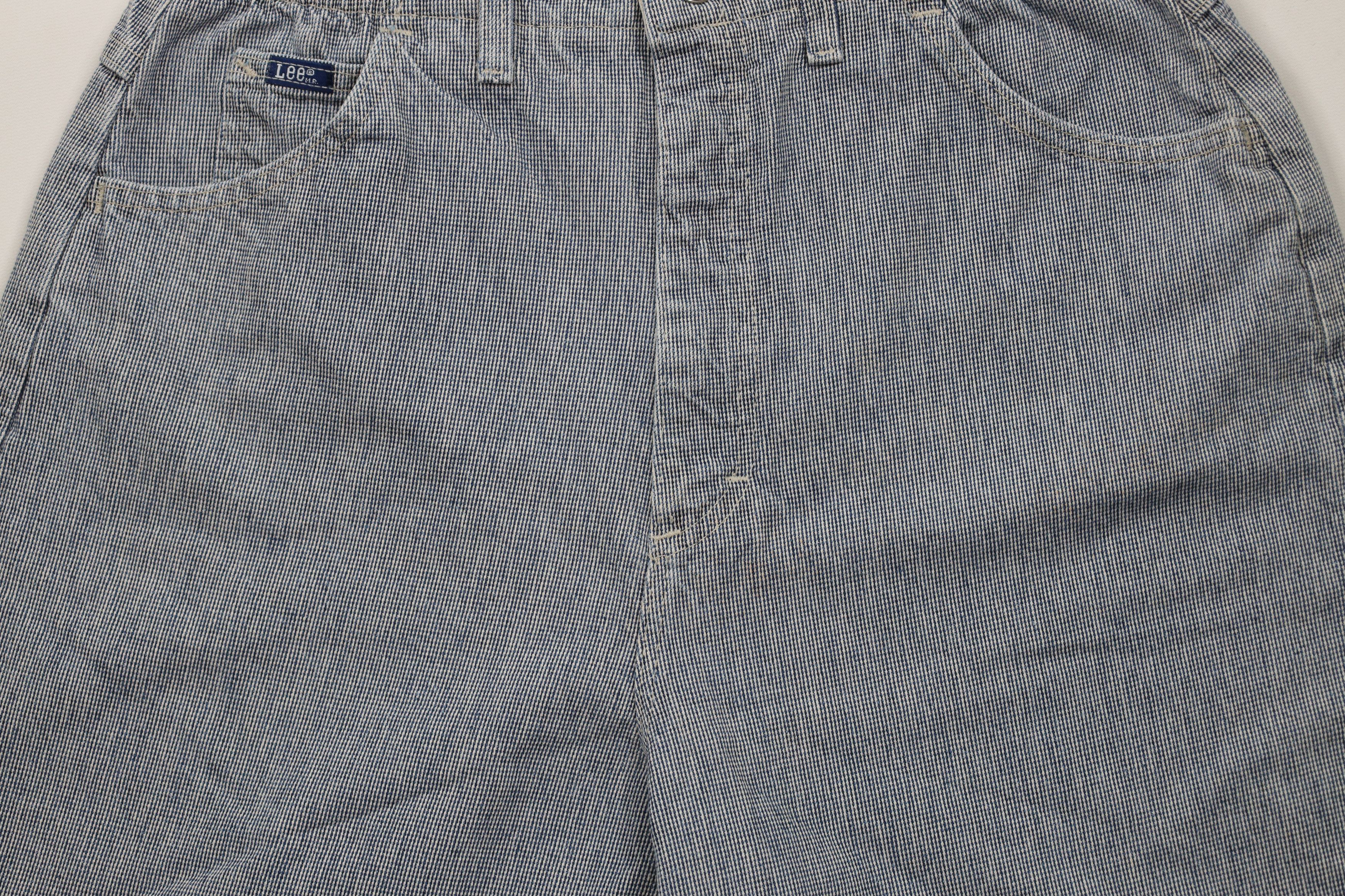 Lee × Vintage Vintage 90s Lee Striped Denim Jean Shorts Jorts USA Size 34" / US 12 / IT 48 - 3 Thumbnail