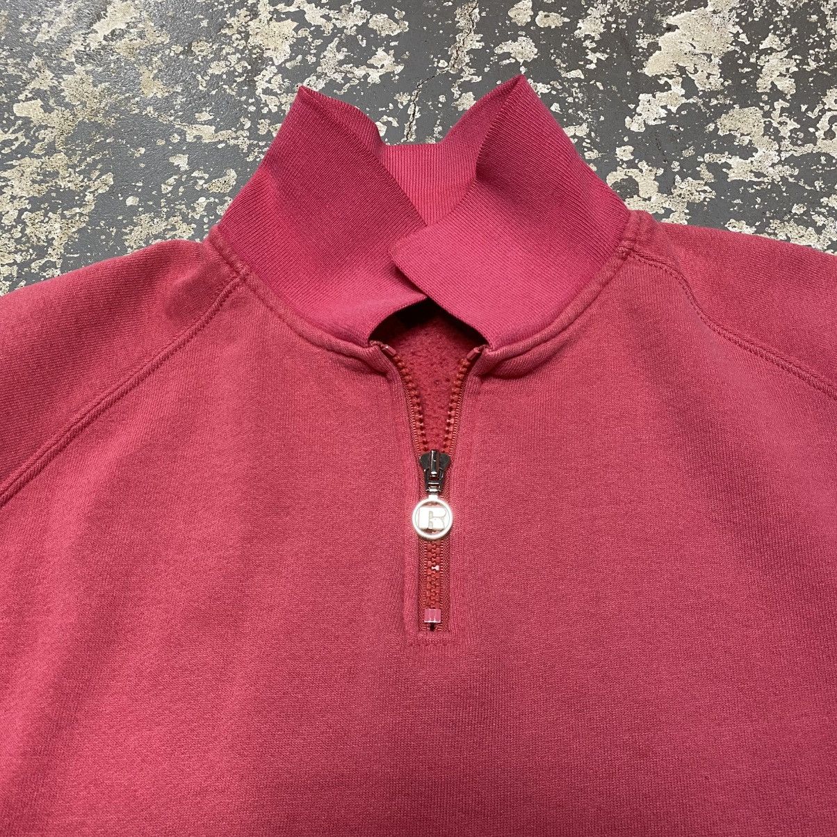 Russell Athletic × Vintage Vintage Russell Athletic Pink Cropped Boxy 1/4 Zip Crewneck Size US M / EU 48-50 / 2 - 4 Thumbnail