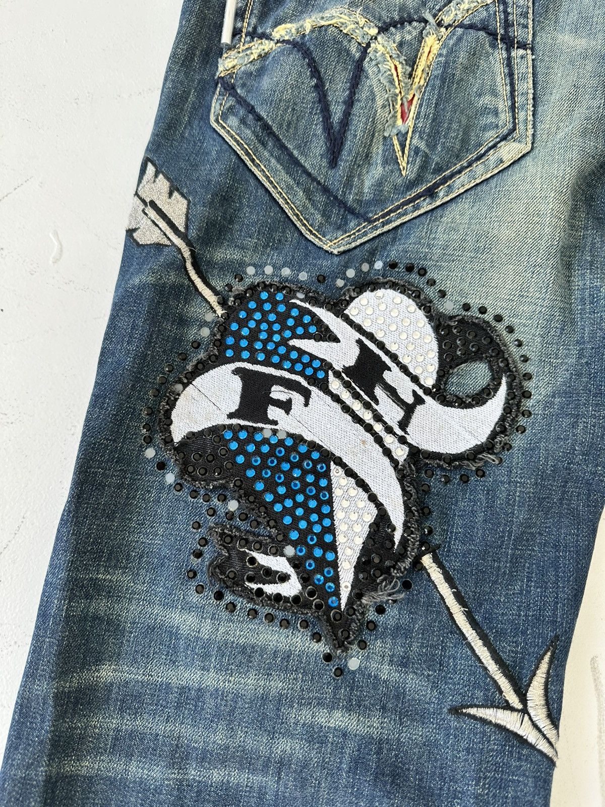Japanese Brand Tough Jeansmith Japan Distressed Baggy Denim Jeans Size US 36 / EU 52 - 18 Thumbnail