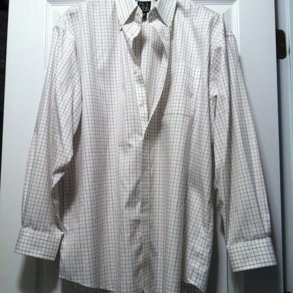 Jos. A. Bank JOS.A.BANK MENS WHITE 100%COTTON CASUAL SHIRT SIZE: 17/34 Size US XL / EU 56 / 4 - 3 Thumbnail
