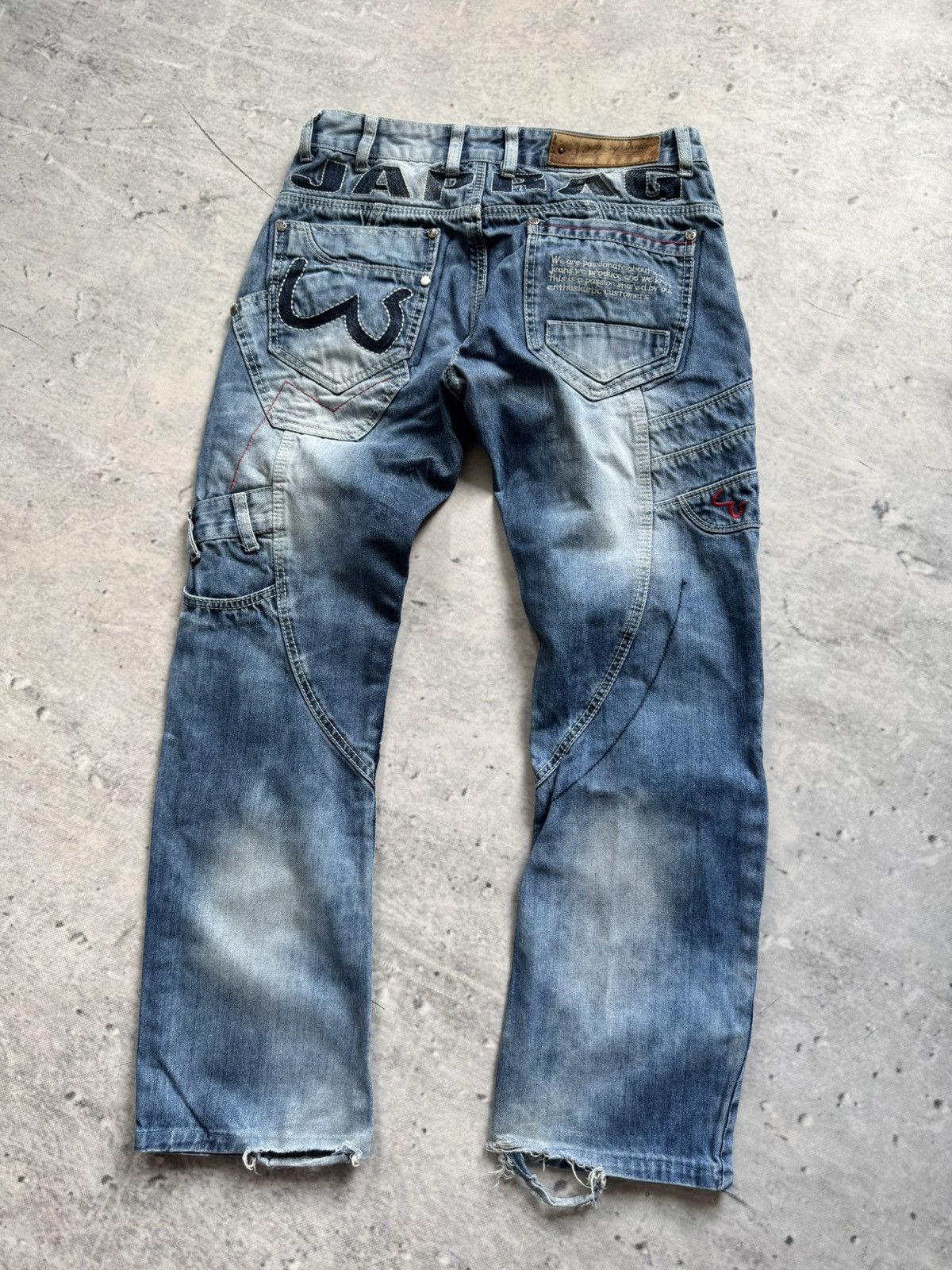 Designer Japrag Multipocket ay2J Drip Denim Japanese Designer Pants Size US 32 / EU 48 - 2 Thumbnail