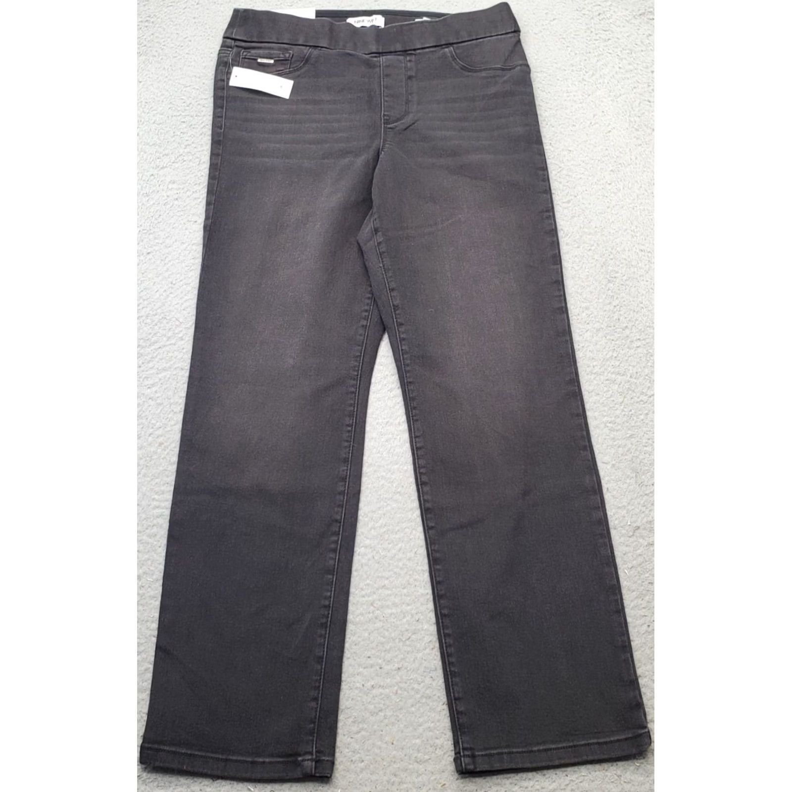 Nine West Nine West Jeans Womens 10 Black Denim Heidi Pull On Straight Leg Size 10 Black Denim Jeans Womens 10 NWT Size 32" / US 10 / IT 46 - 2 Thumbnail