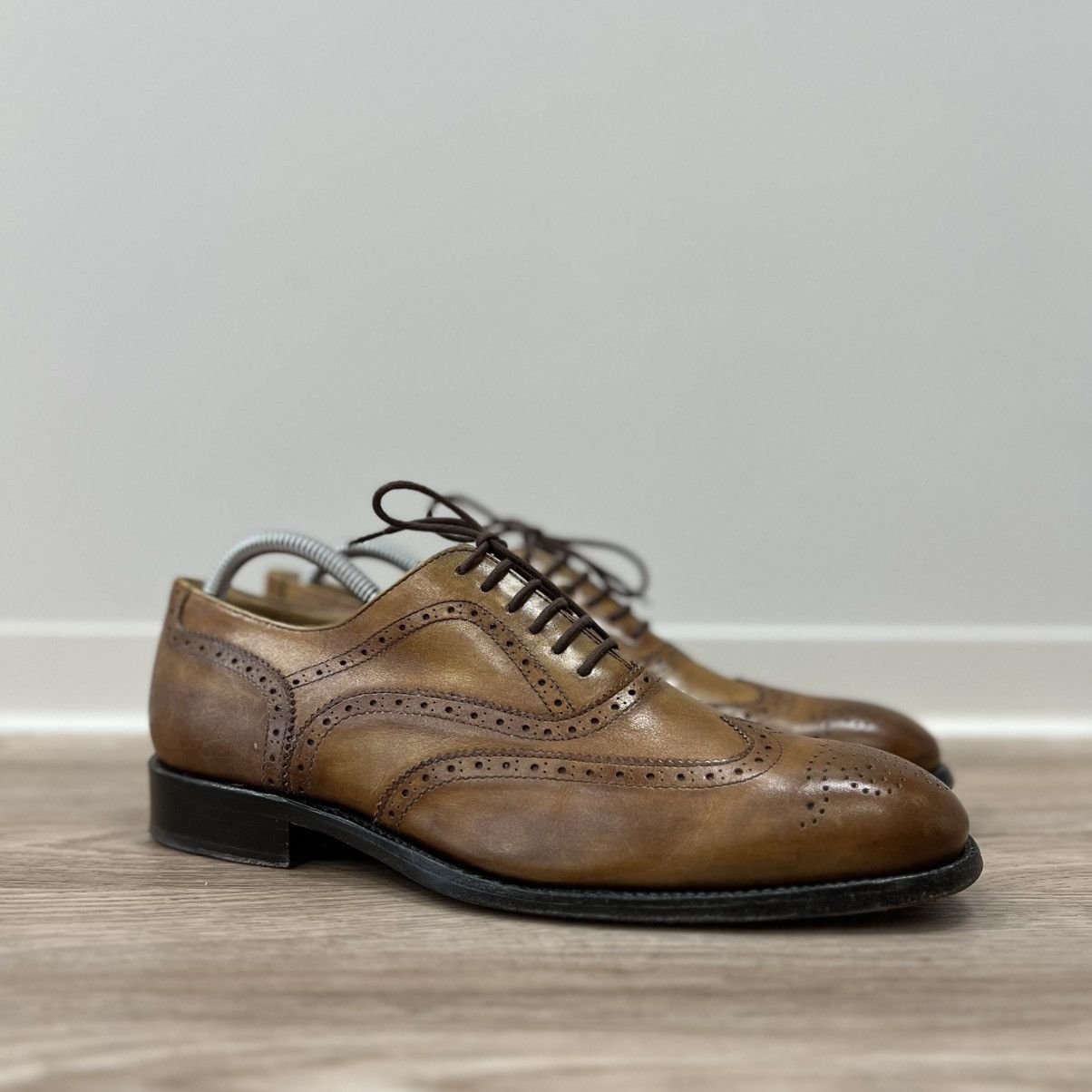 Benson × Genuine Leather Benson Casablanca Leather Brogue Hand Made Classic Shoes Size US 9 / EU 42 - 1 Thumbnail
