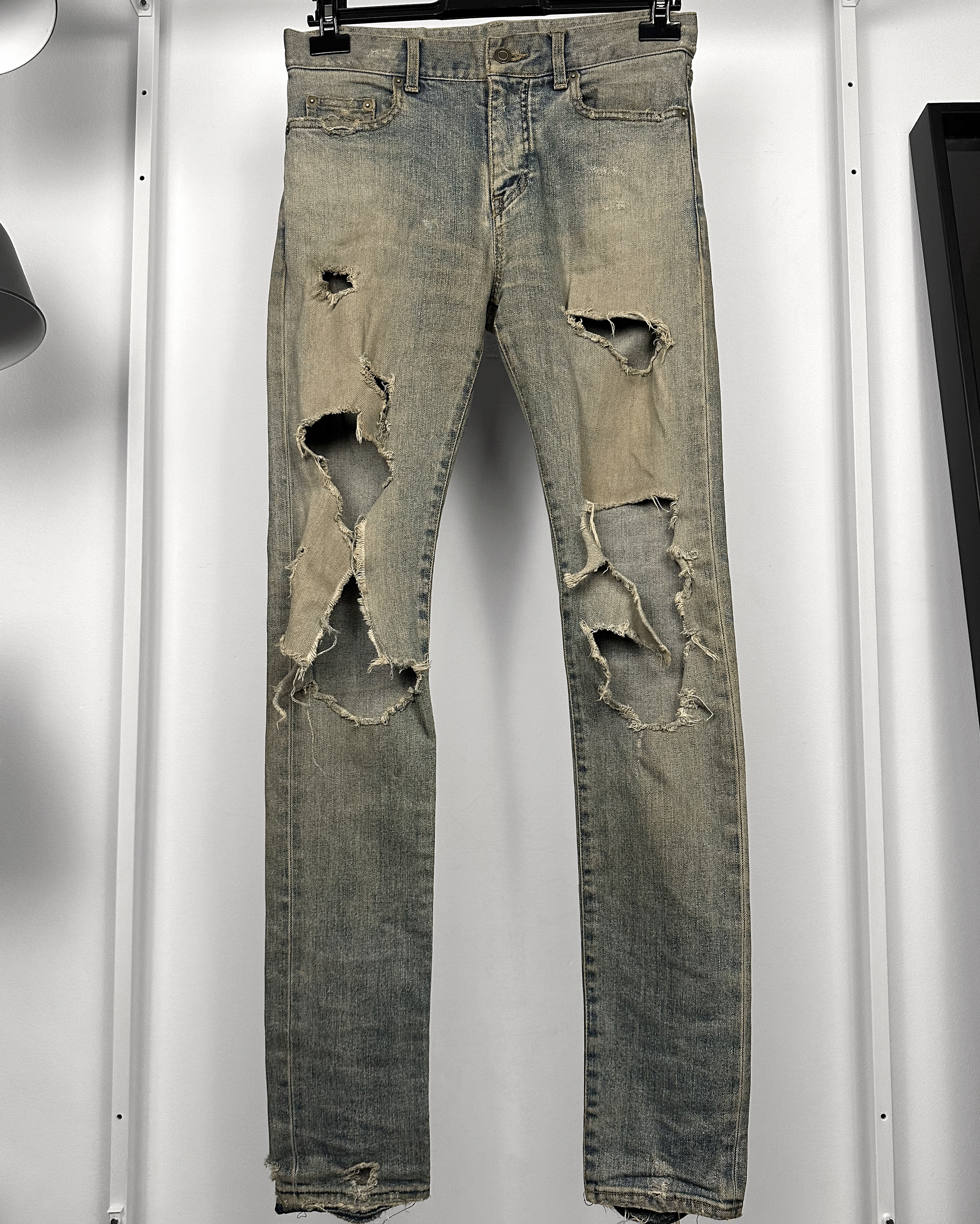 Saint Laurent Paris Mudwash Crash Denim