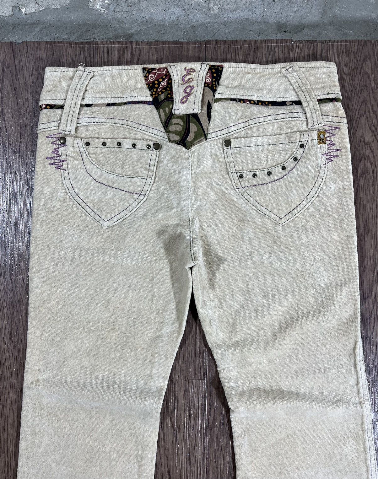 EGOIST EGOIST Y2K Oriental Corduroy Bootcut Flared Pants Size US 31 - 9 Thumbnail