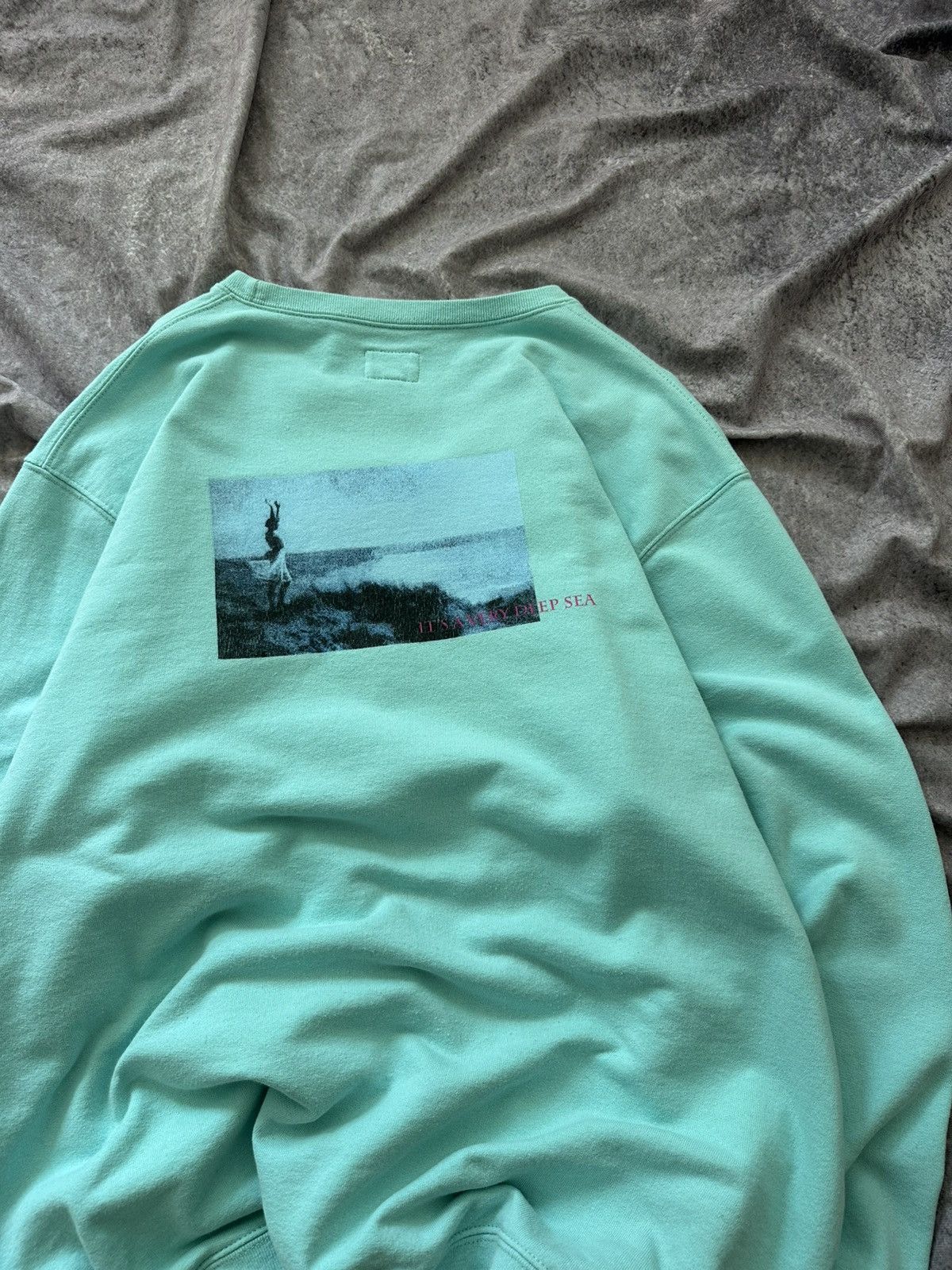 Noah NOAH NYC "It's a very deep sea" Sky Blue Sweatshirt Size XL Size US XL / EU 56 / 4 - 4 Thumbnail