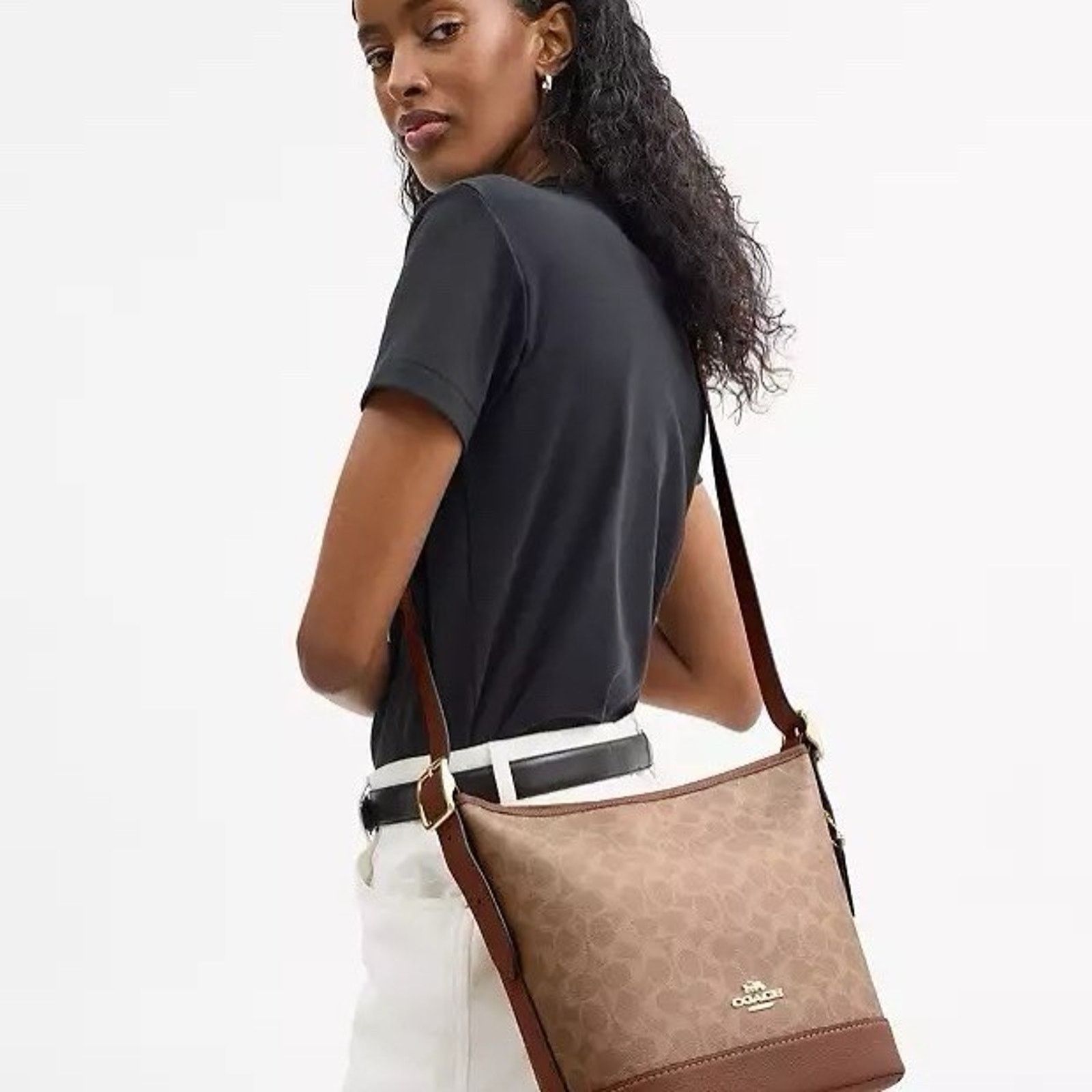 Coach NWT Coach Jude Duffle Bag Gold/Tan/Brown CBH20 Size ONE SIZE - 2 Thumbnail