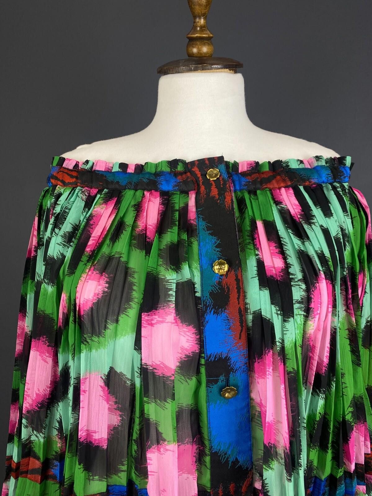 Designer Kenzo X H&M Multicolor Printed Blouse Shirt Size EU 38 US 8 Size M / US 6-8 / IT 42-44 - 4 Thumbnail